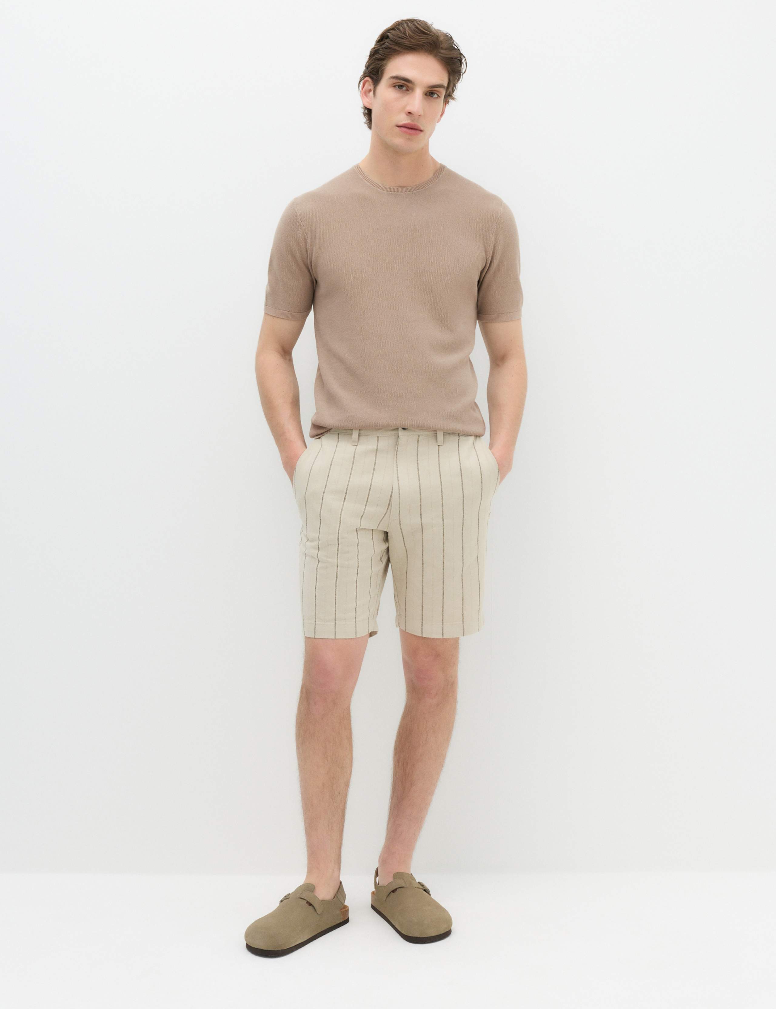 Pure Cotton Garment Dyed Knitted T-Shirt 1 of 6