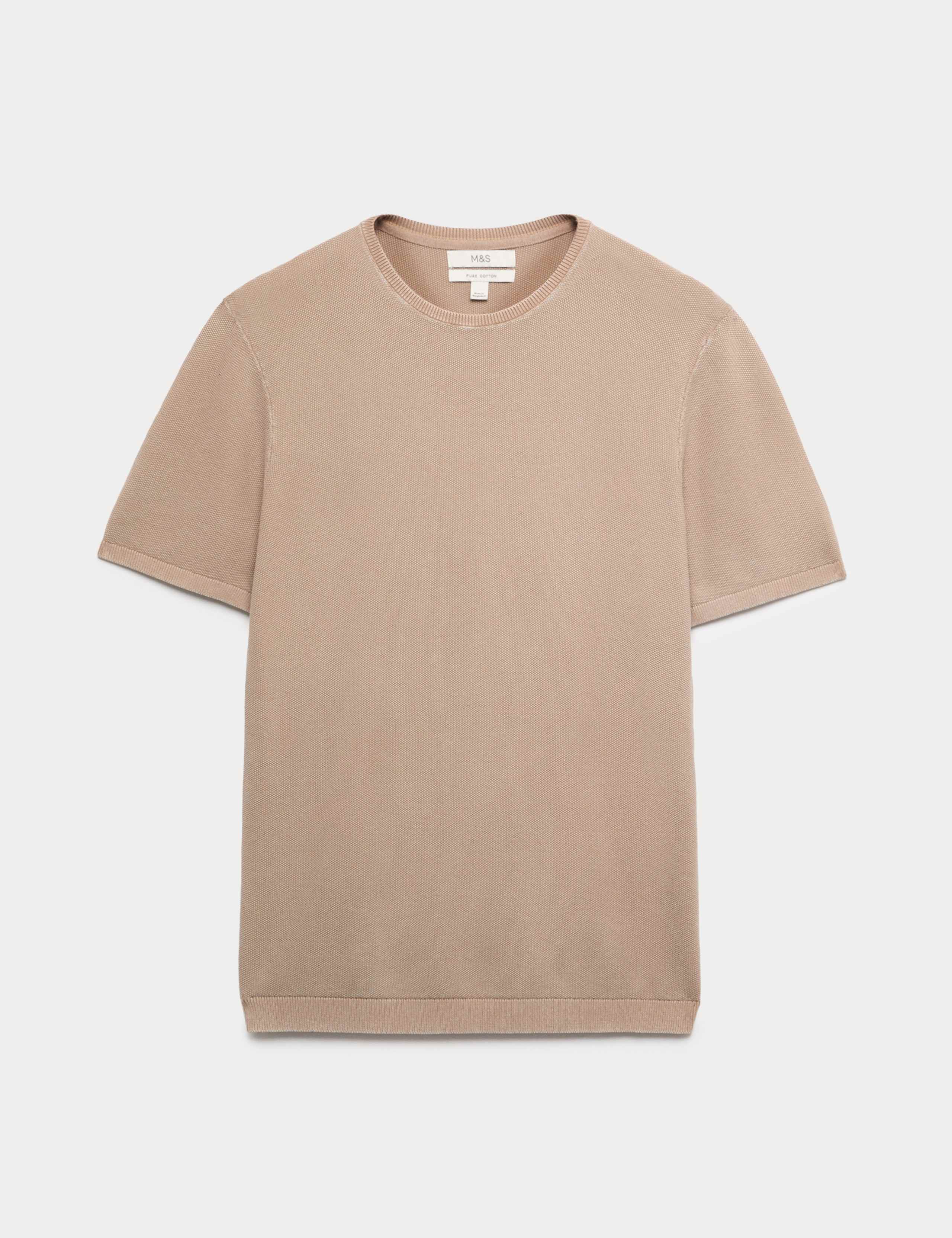 Pure Cotton Garment Dyed Knitted T-Shirt 2 of 6