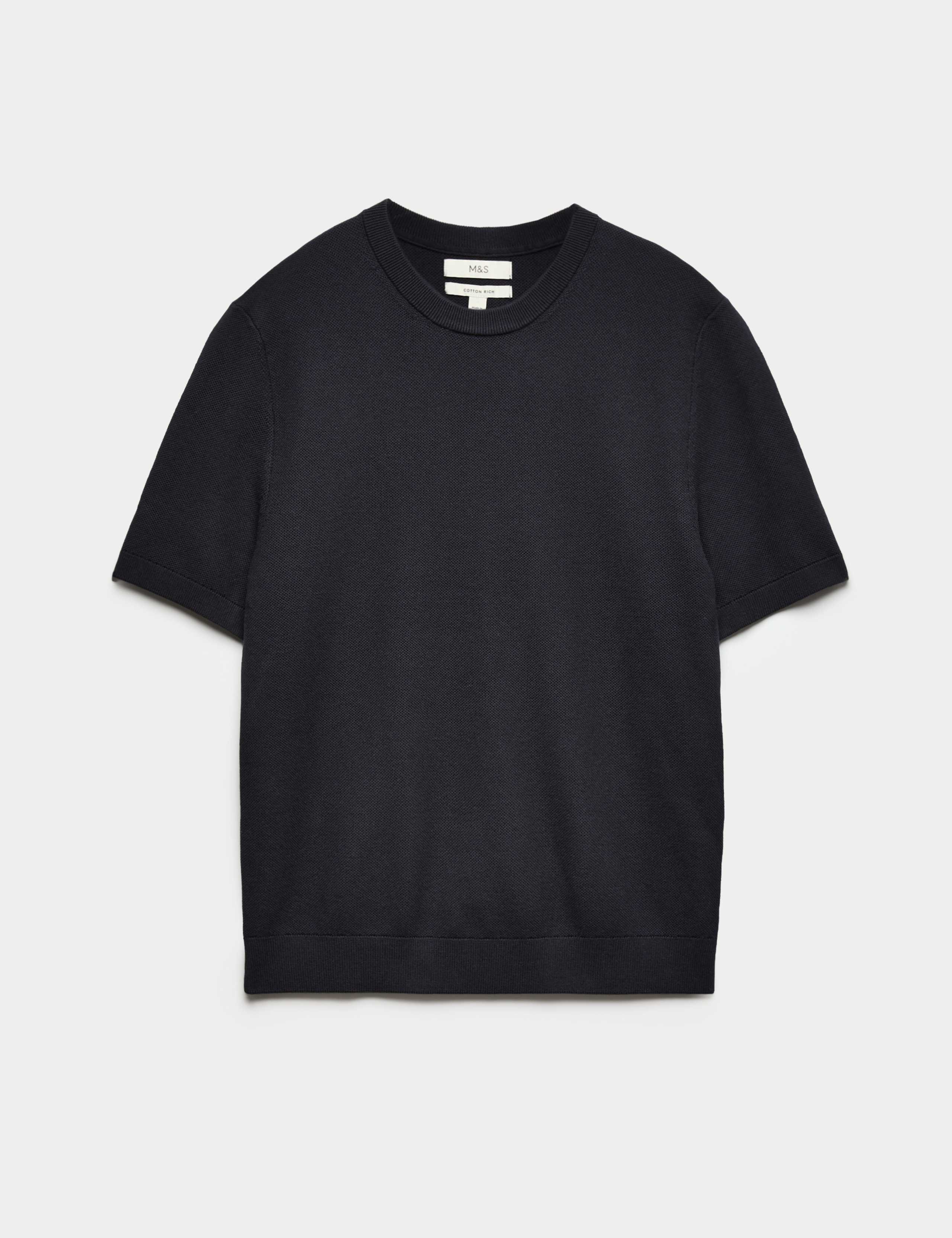 Cotton Rich Textured Knitted T-Shirt 2 of 5