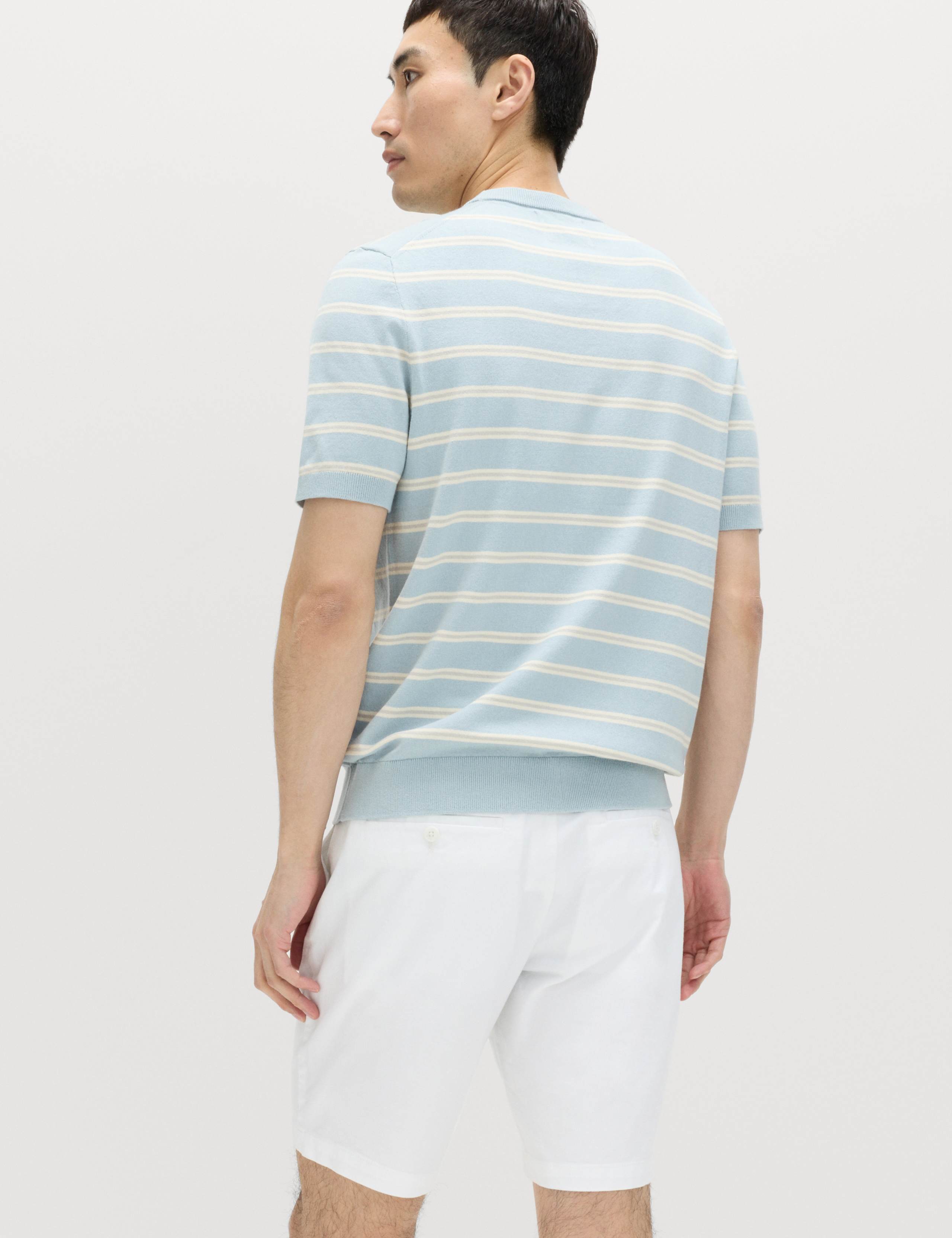 Cotton Rich Striped Knitted T-Shirt 4 of 6
