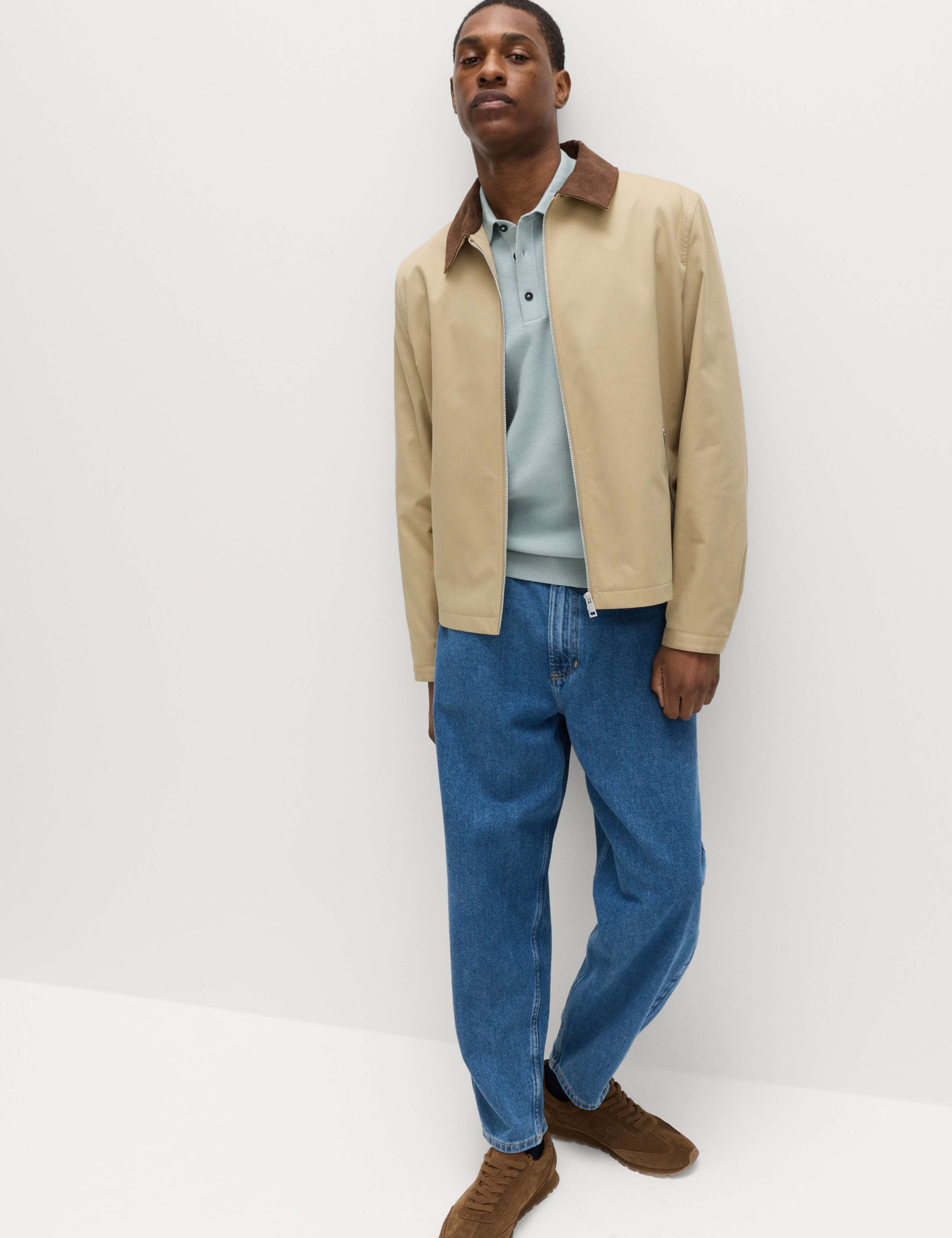 Cotton Rich Textured Knitted Polo Shirt 4 of 5