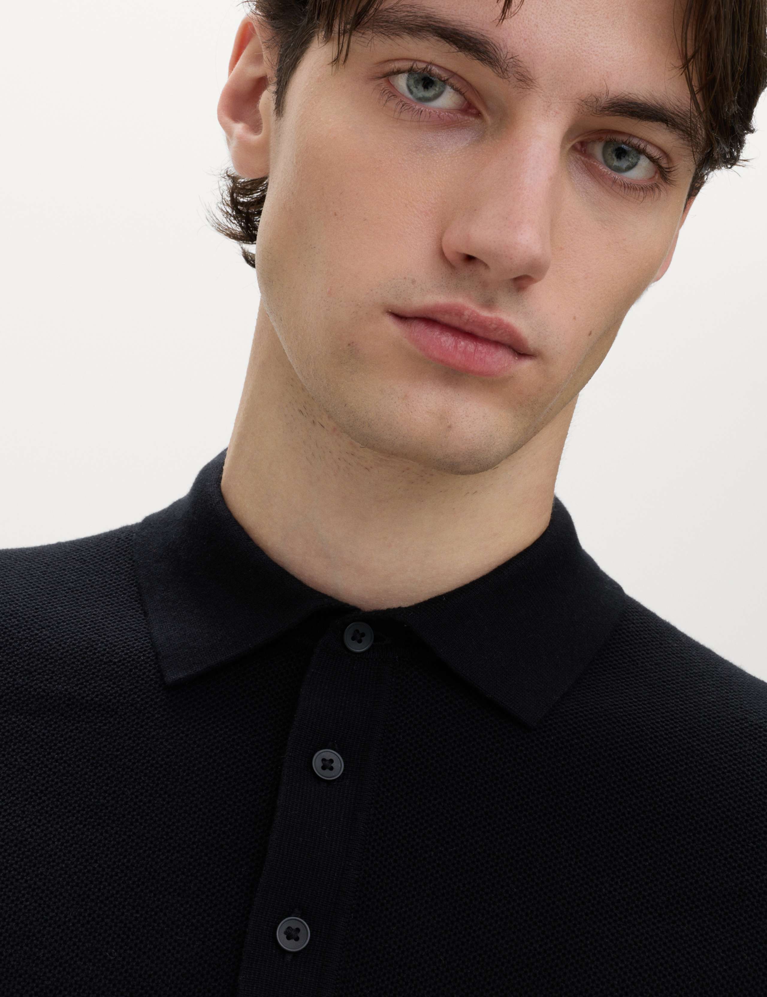 Cotton Rich Textured Knitted Polo Shirt 1 of 6