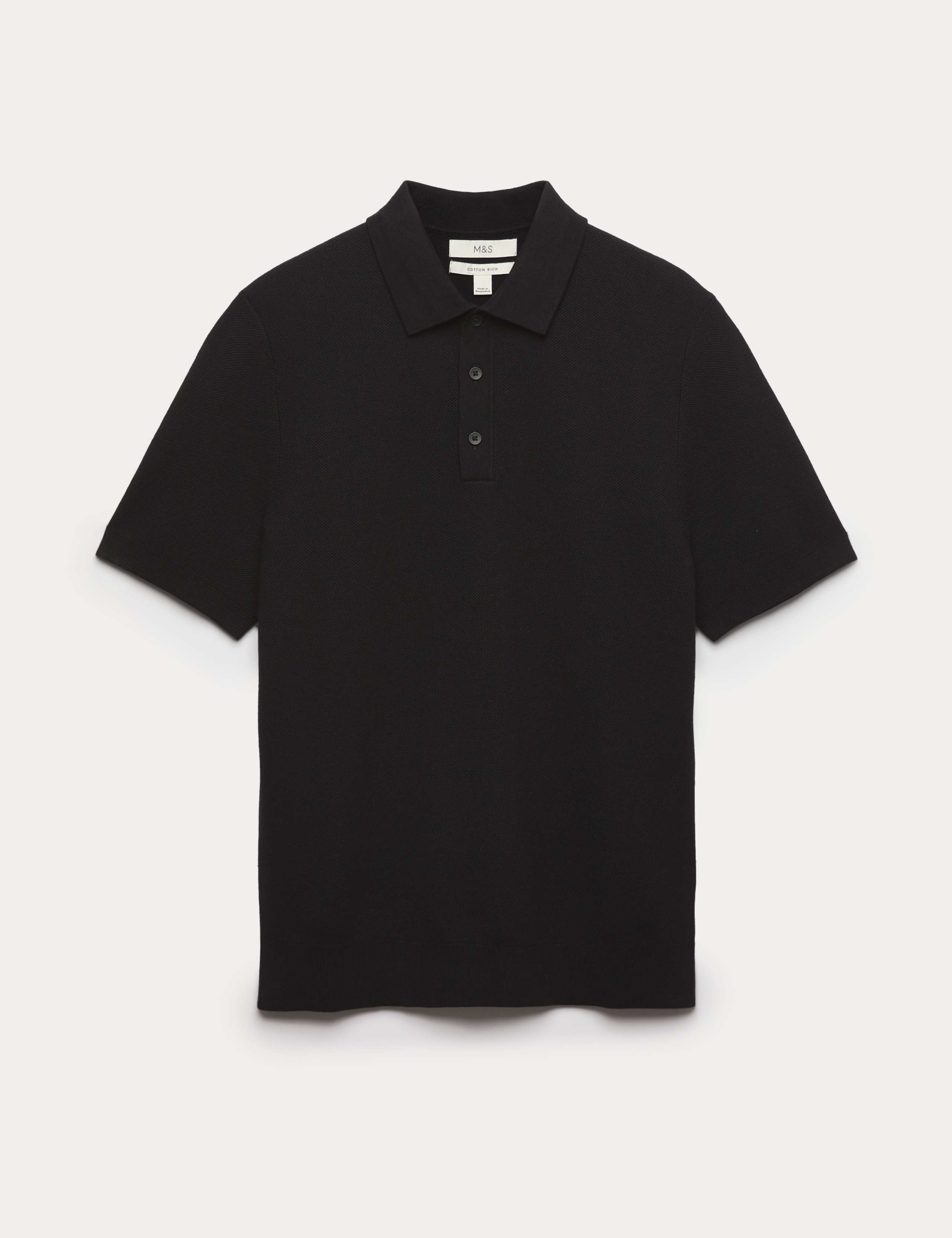 Cotton Rich Regular Fit Knitted Polo Shirt 2 of 6