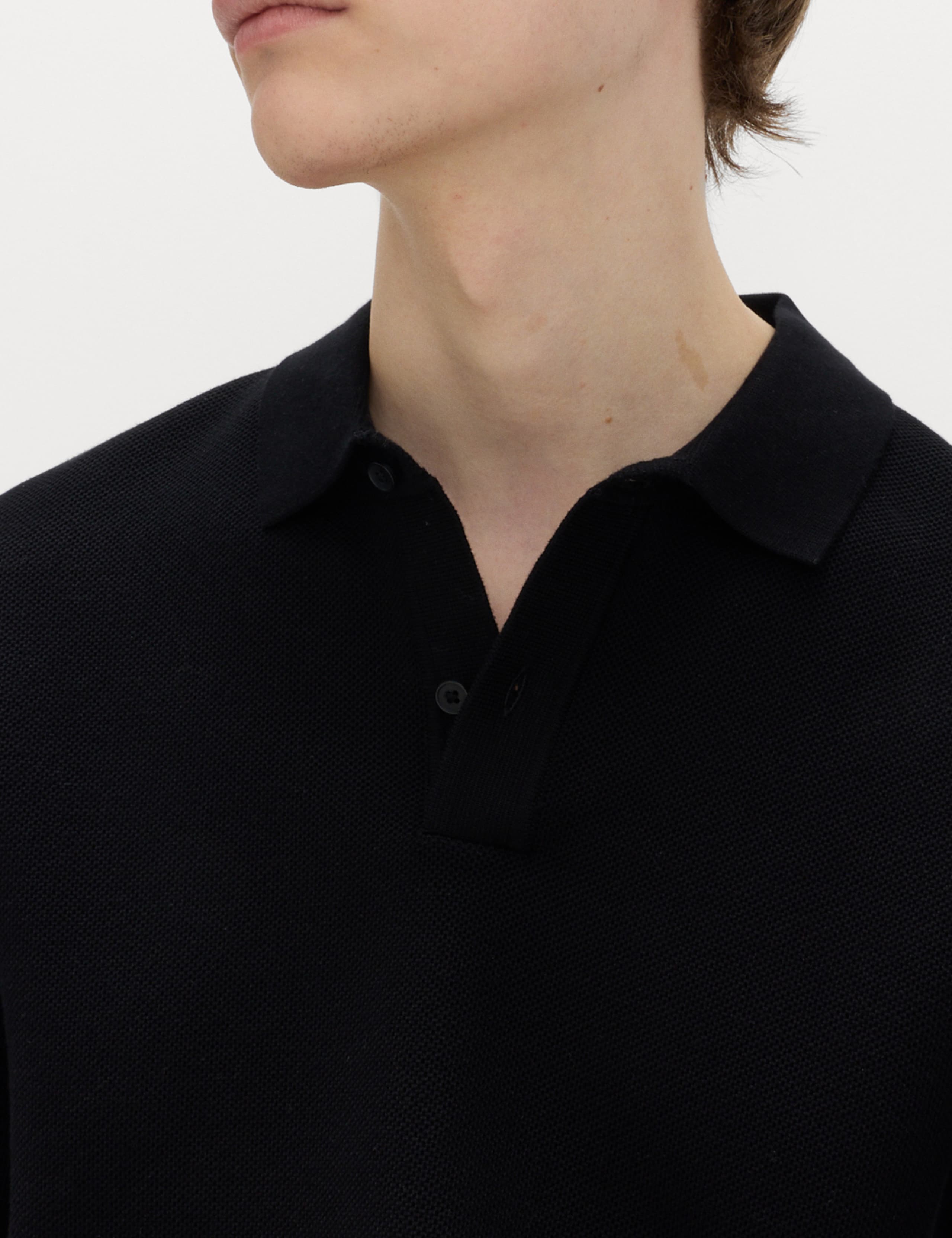 Cotton Rich Textured Knitted Polo Shirt 2 of 4