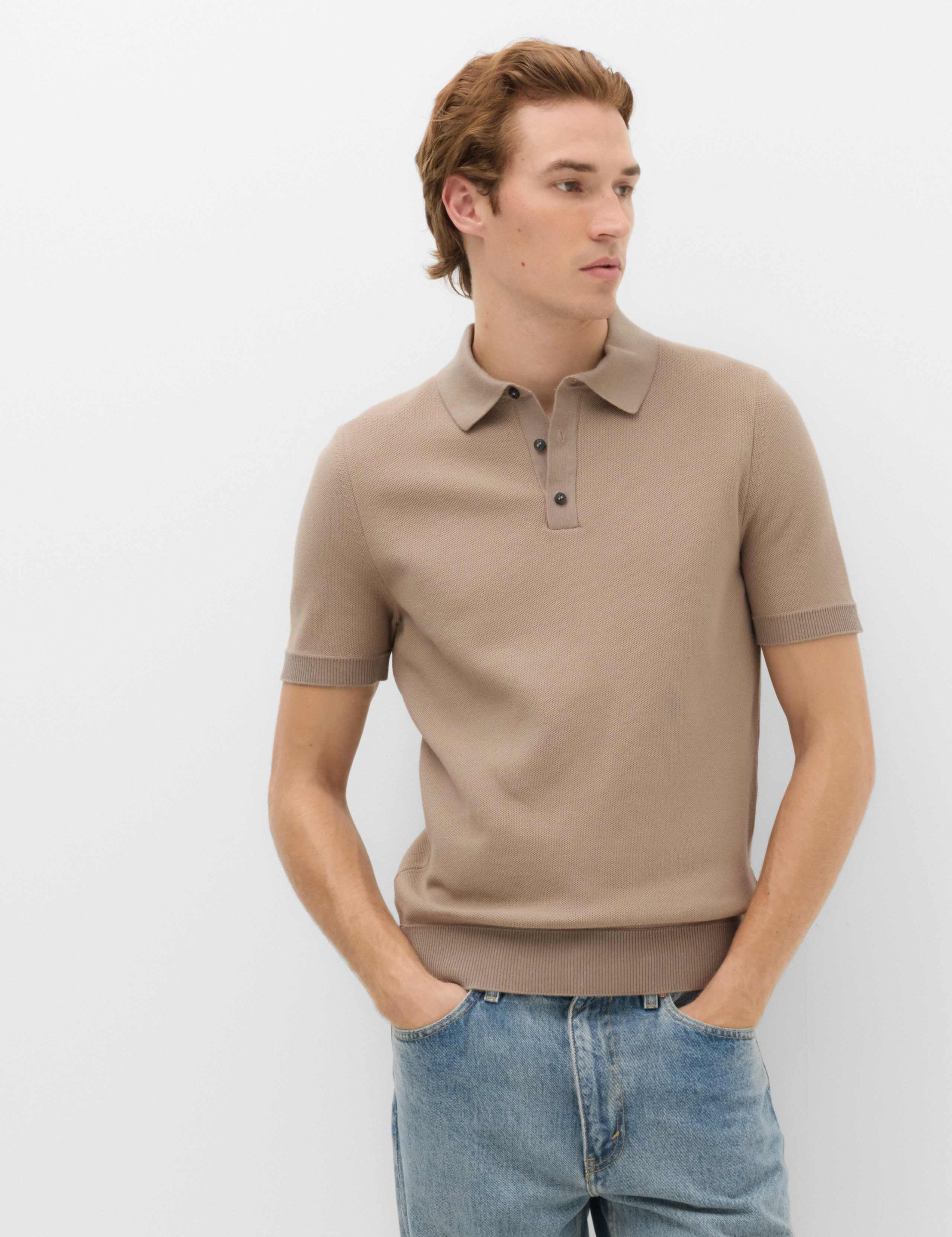 Cotton Rich Regular Fit Knitted Polo Shirt 1 of 5
