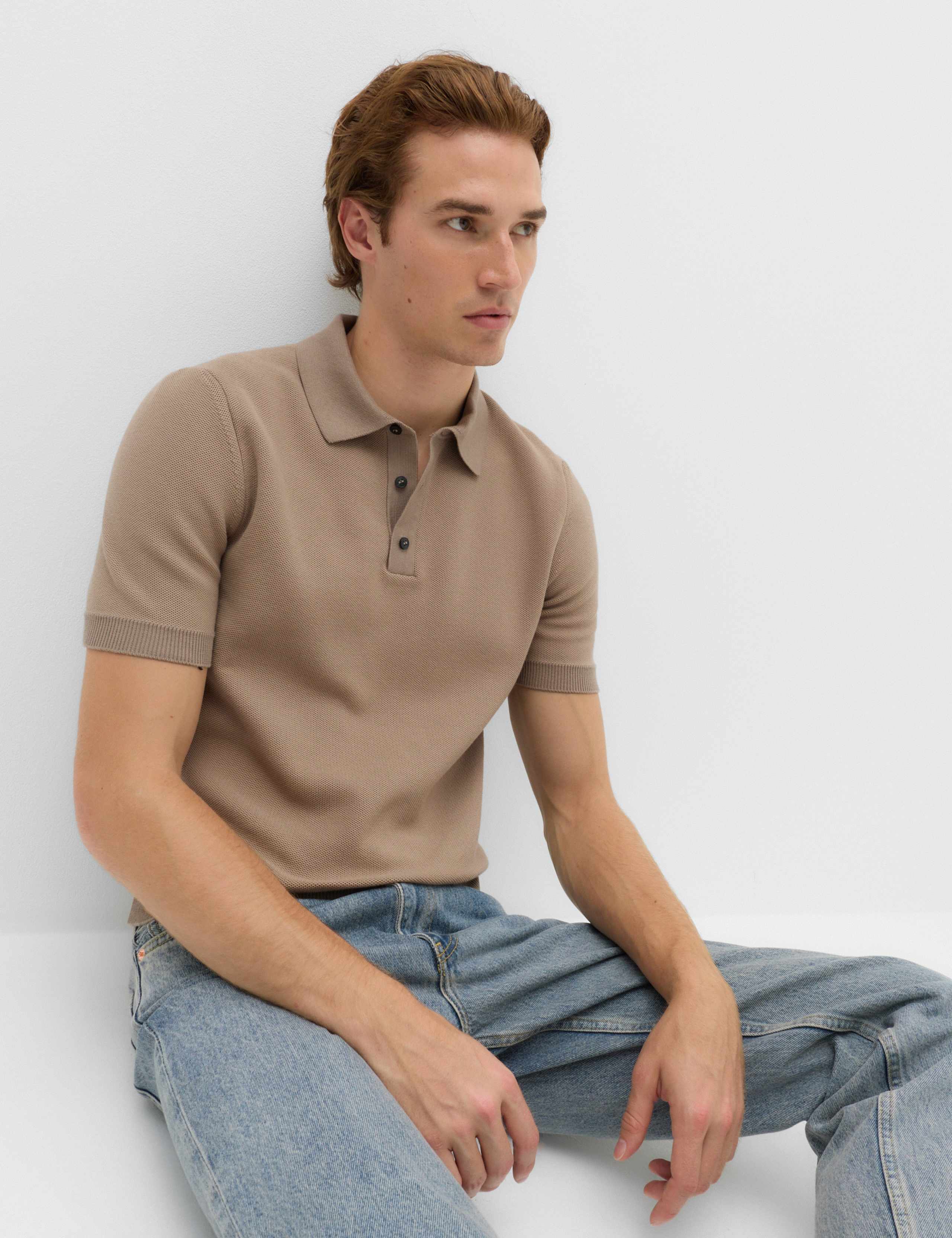 Cotton Rich Regular Fit Knitted Polo Shirt 5 of 5