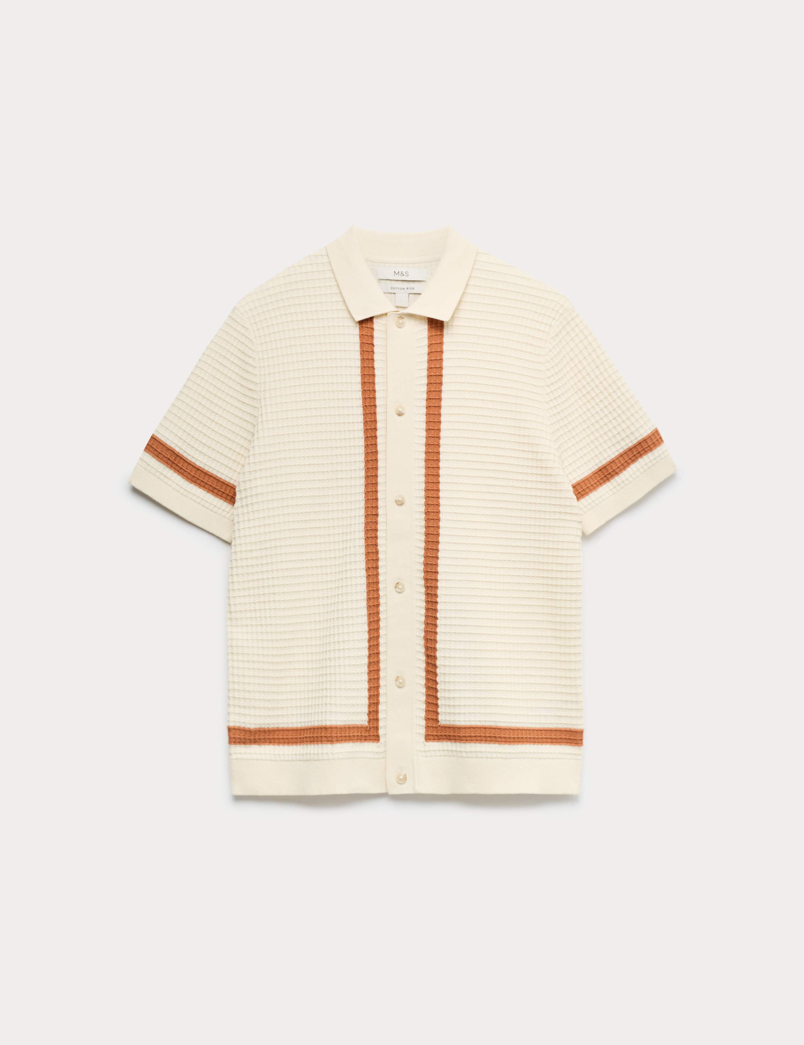 Pure Cotton Tipped Knitted Polo Shirt 2 of 7