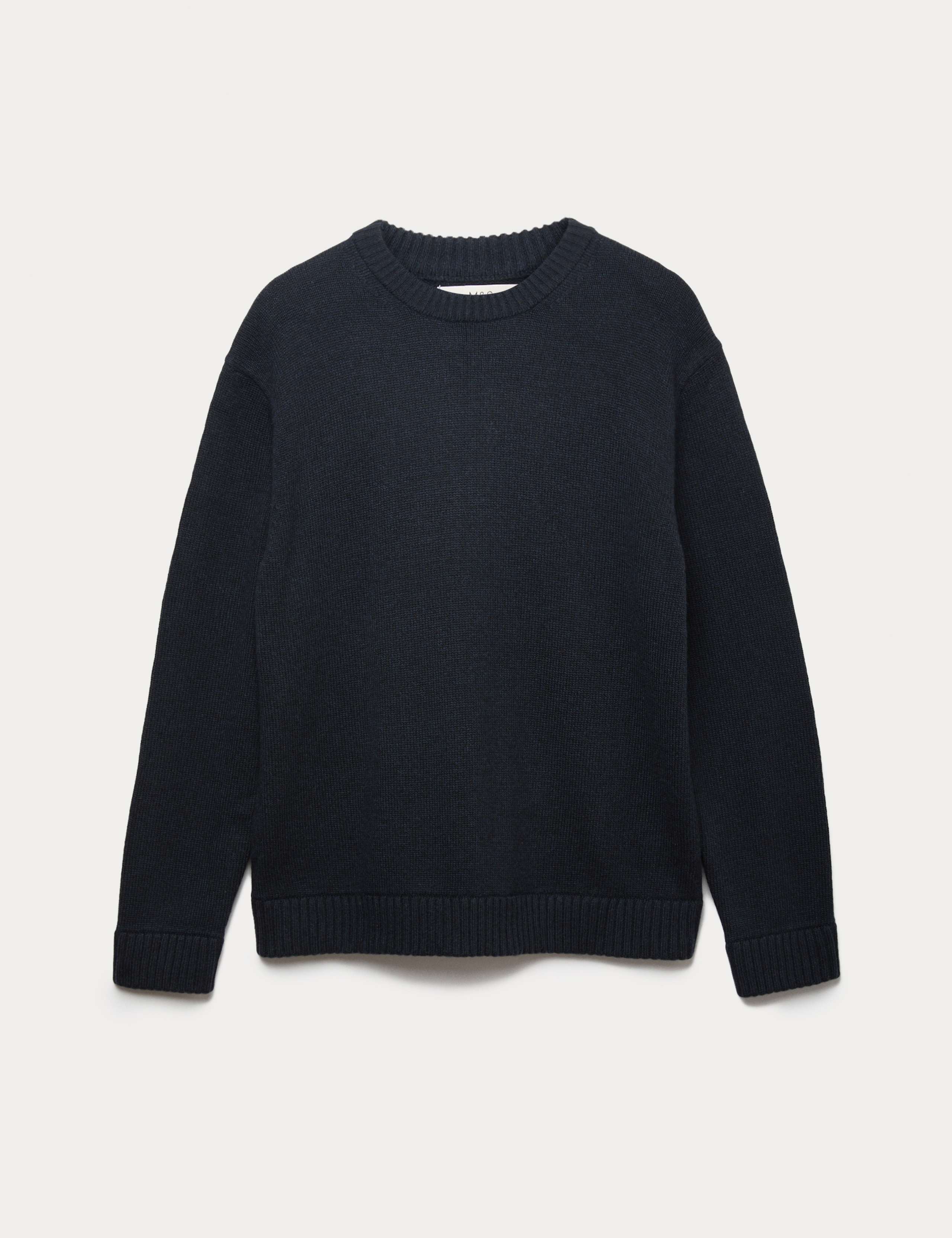 Lambswool Blend Chunky Crew Neck Jumper 2 of 5