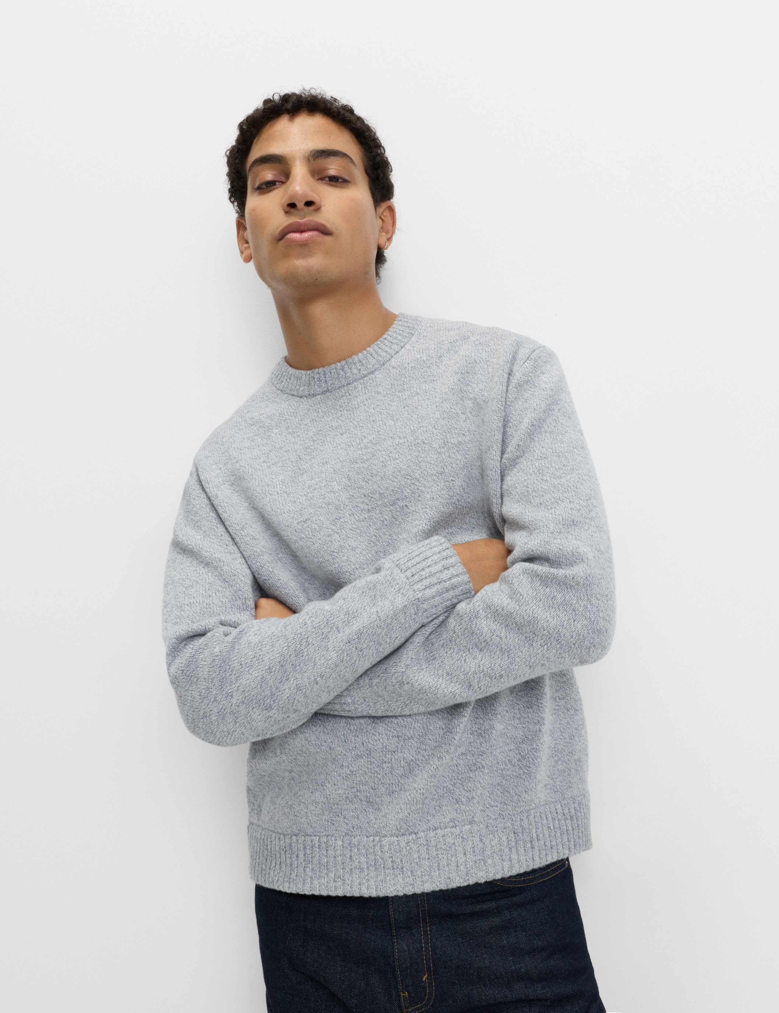 Lambswool Blend Chunky Crew Neck Jumper 4 of 6