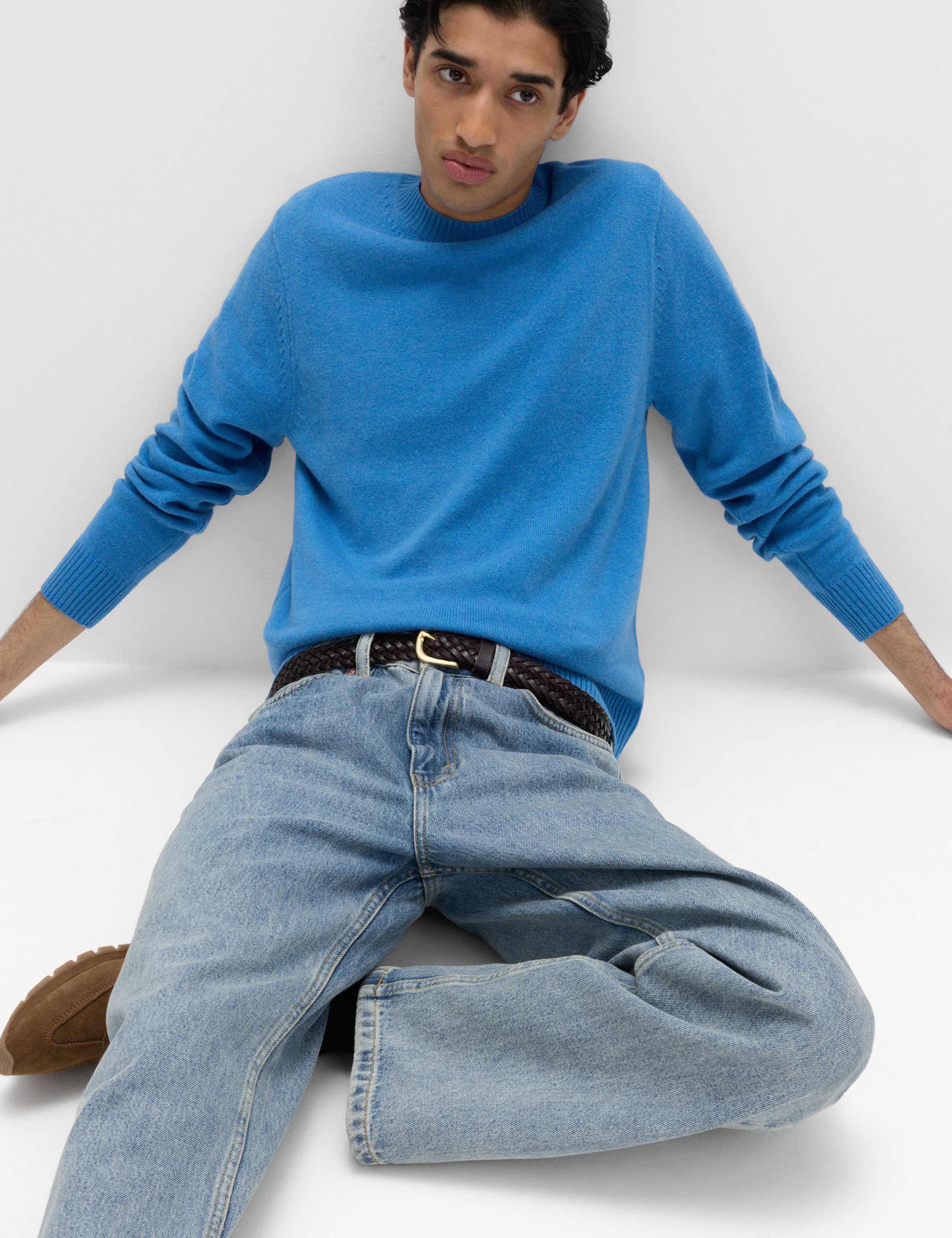 Pure Lambswool Crew Neck Jumper 1 of 5