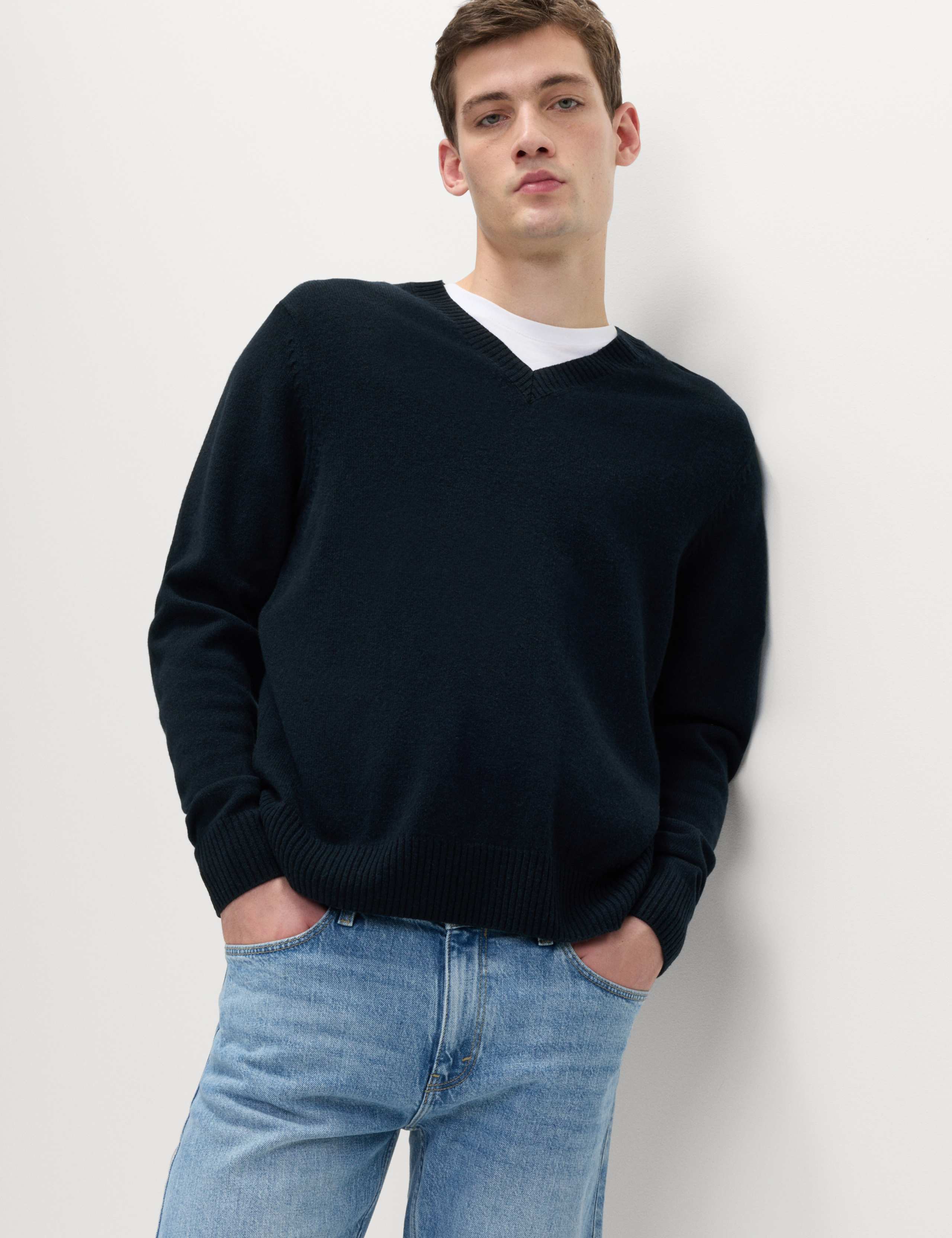 Pure Lambswool V-Neck Jumper 1 of 5