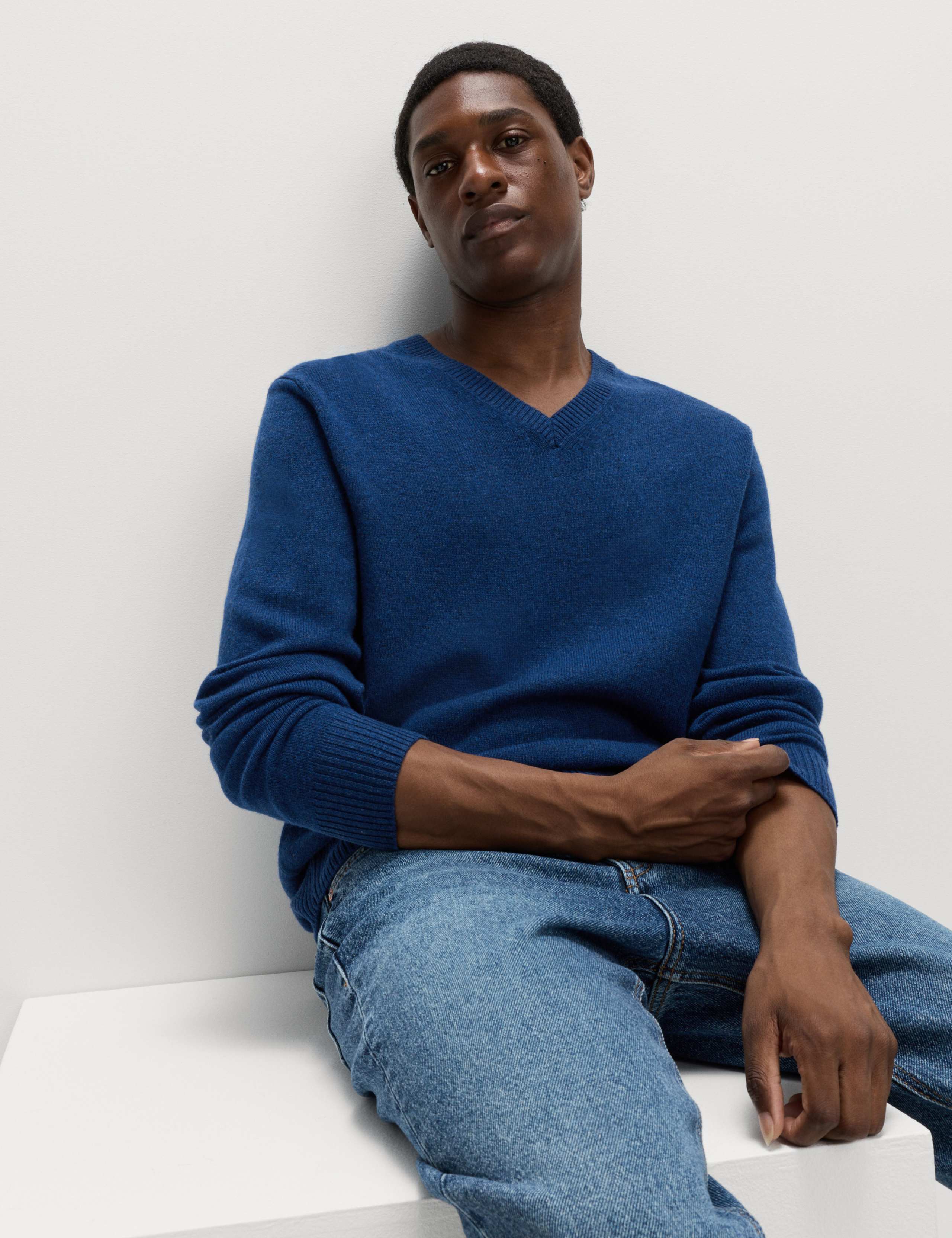 Pure Lambswool V-Neck Jumper 1 of 4