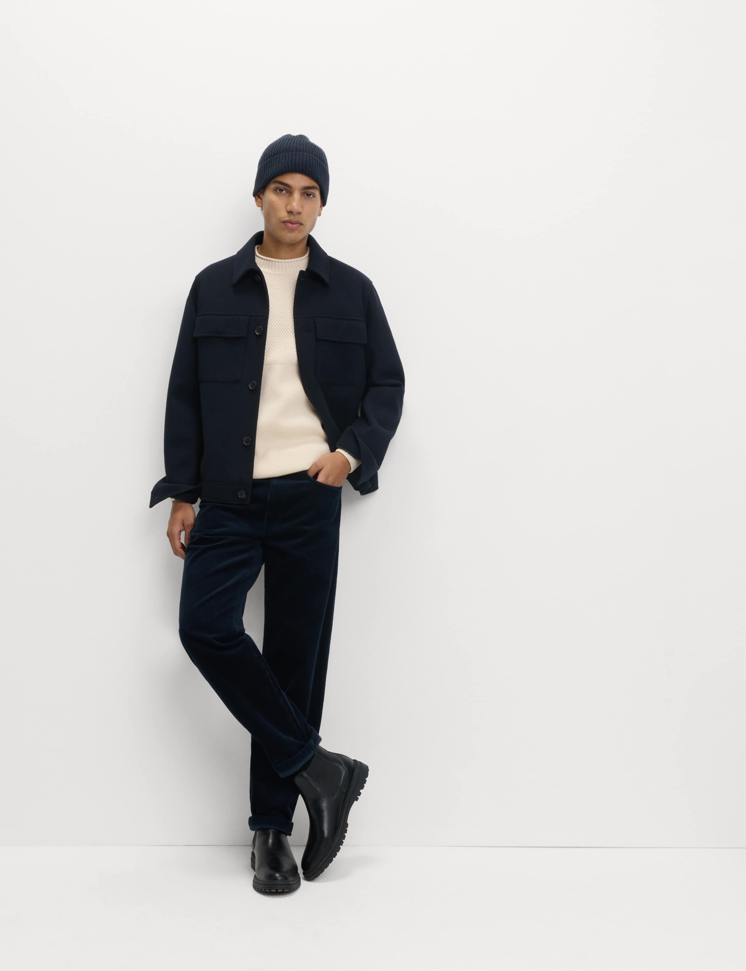 Cotton Rich Turtle Neck Jumper with Wool 4 of 5