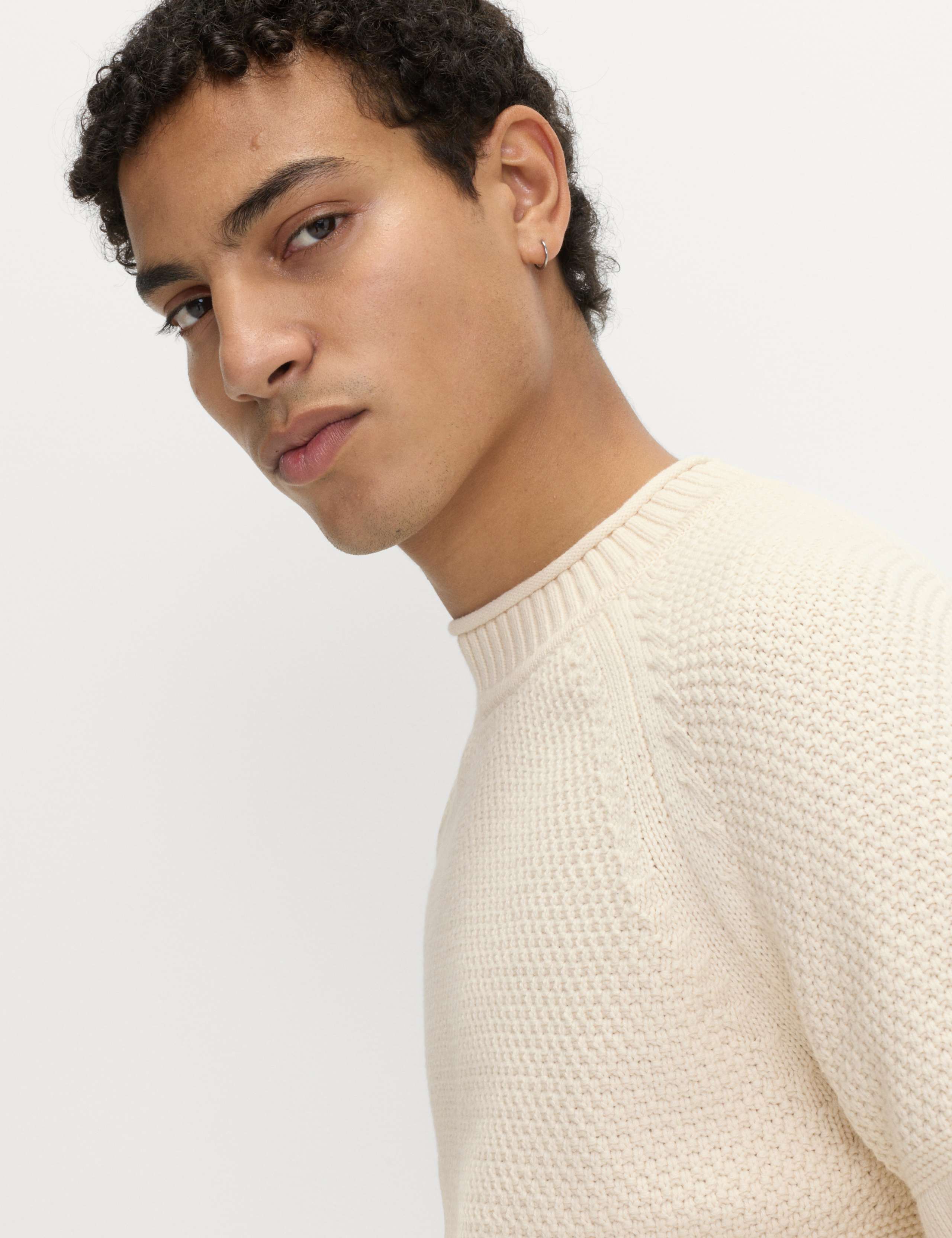 Cotton Rich Turtle Neck Jumper with Wool 5 of 5