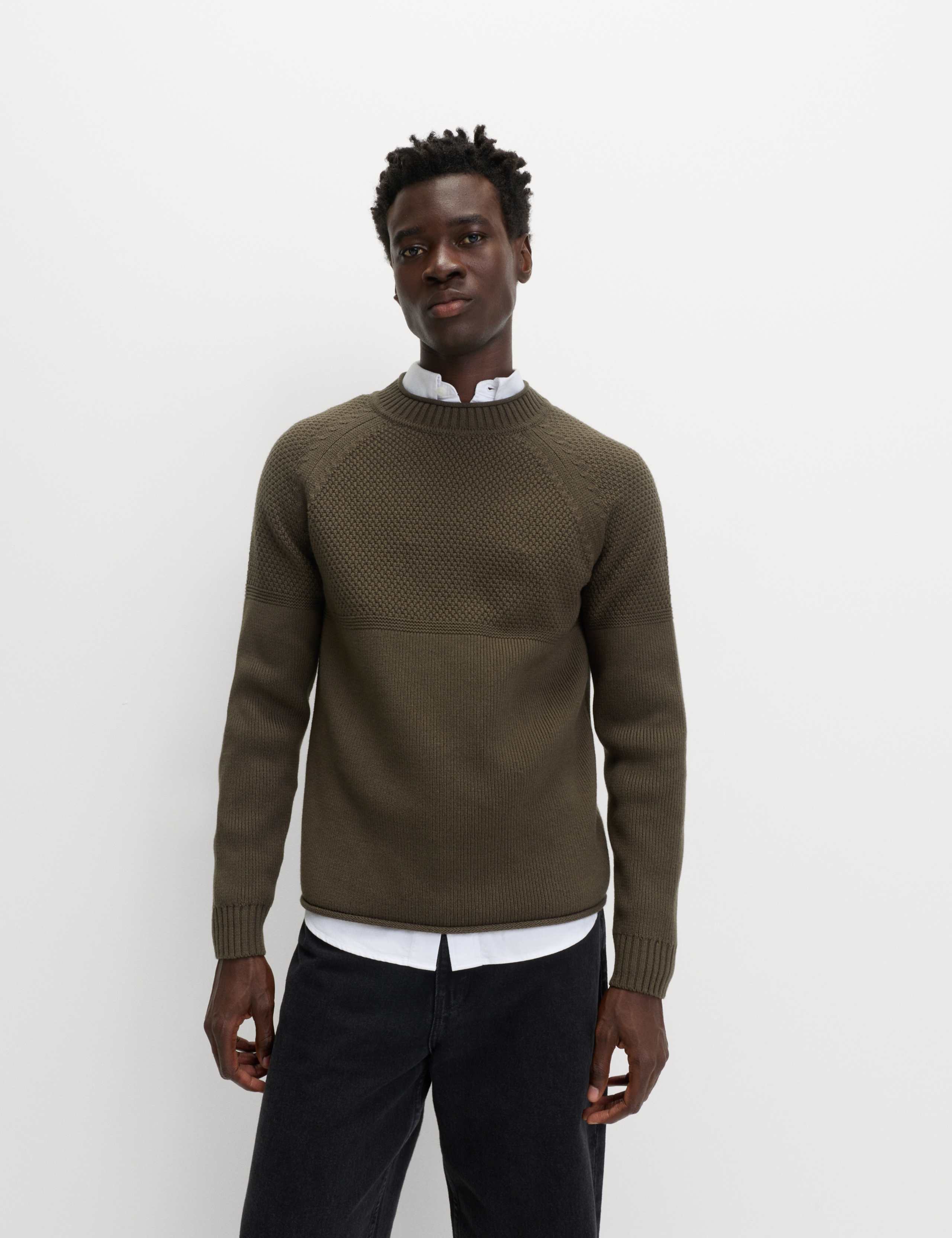Cotton Rich Turtle Neck Jumper with Wool 3 of 5
