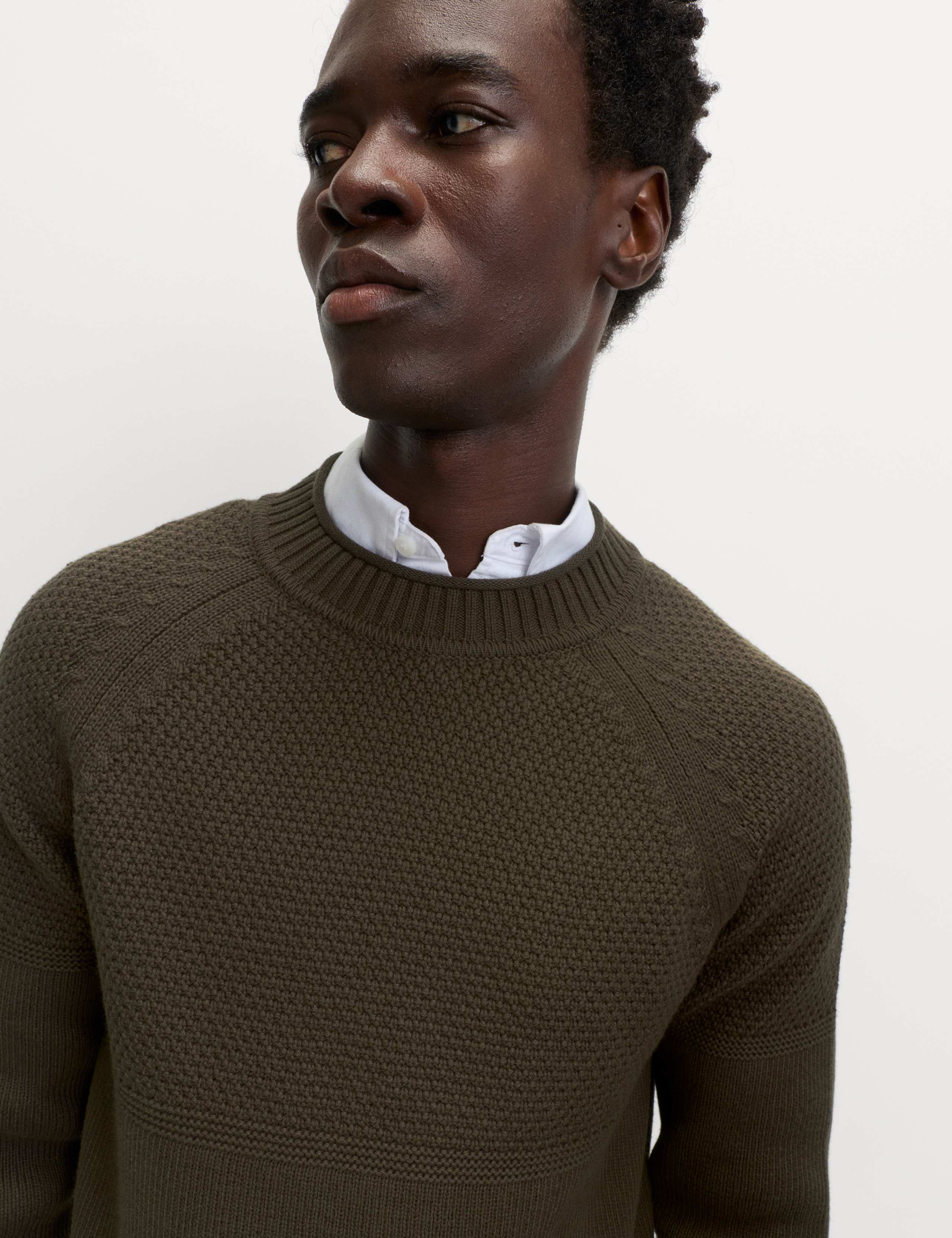 Cotton Rich Turtle Neck Jumper with Wool 4 of 5