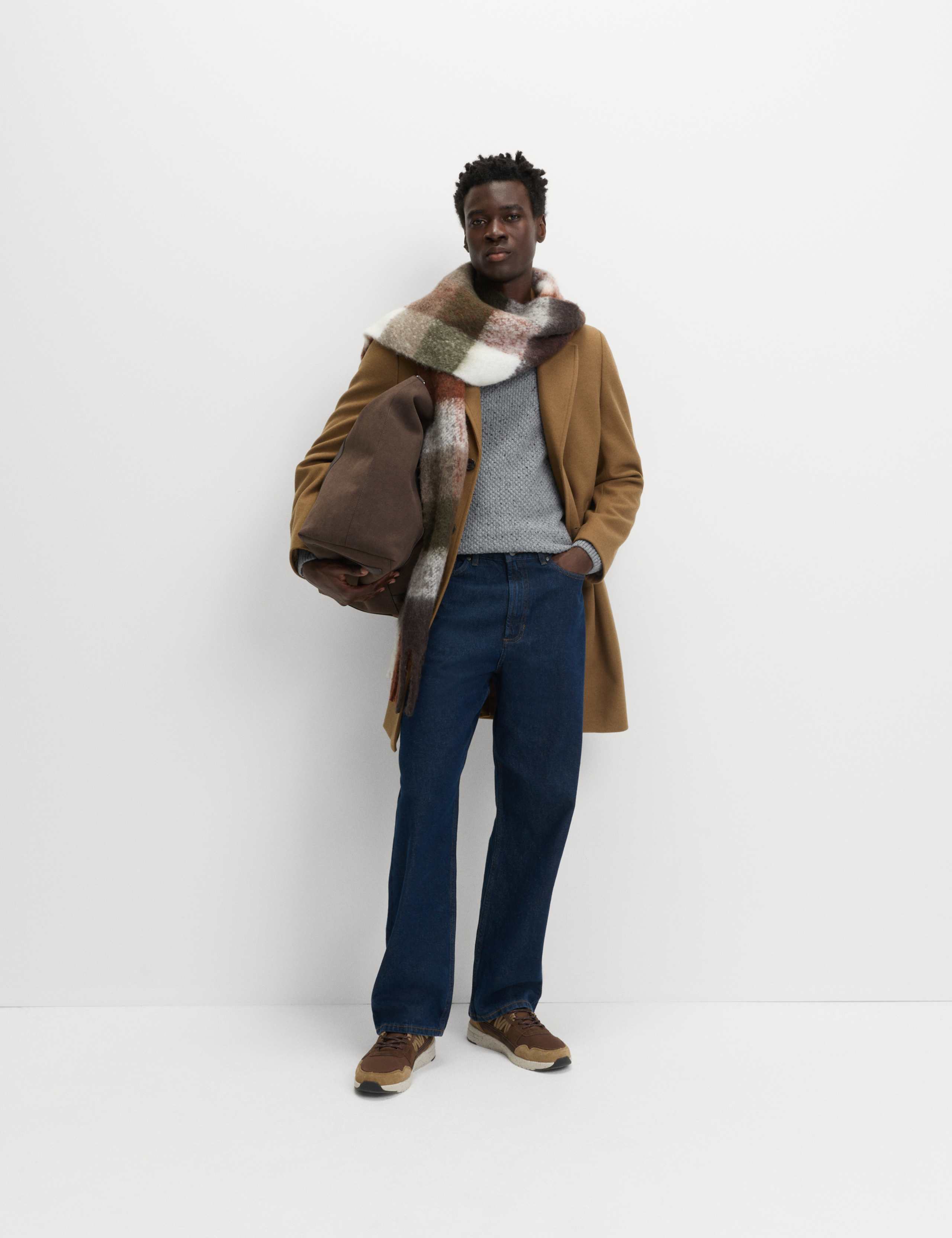 Lambswool Blend Textured Crew Neck Jumper 3 of 5