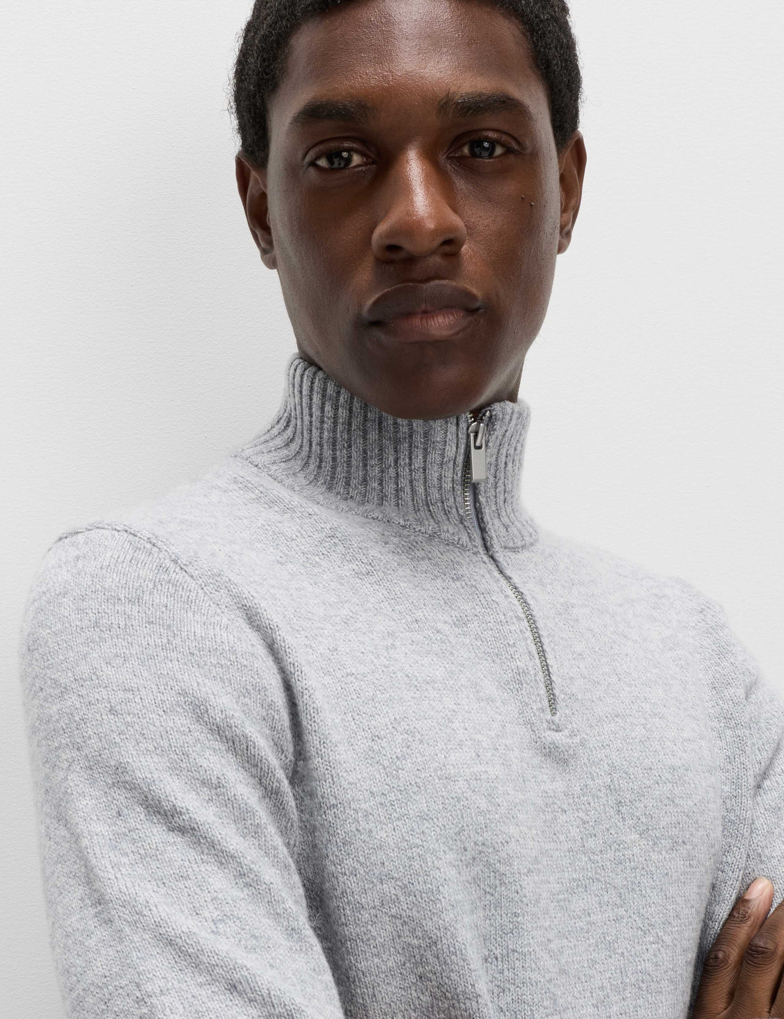 Lambswool Blend Half Zip Jumper 4 of 5