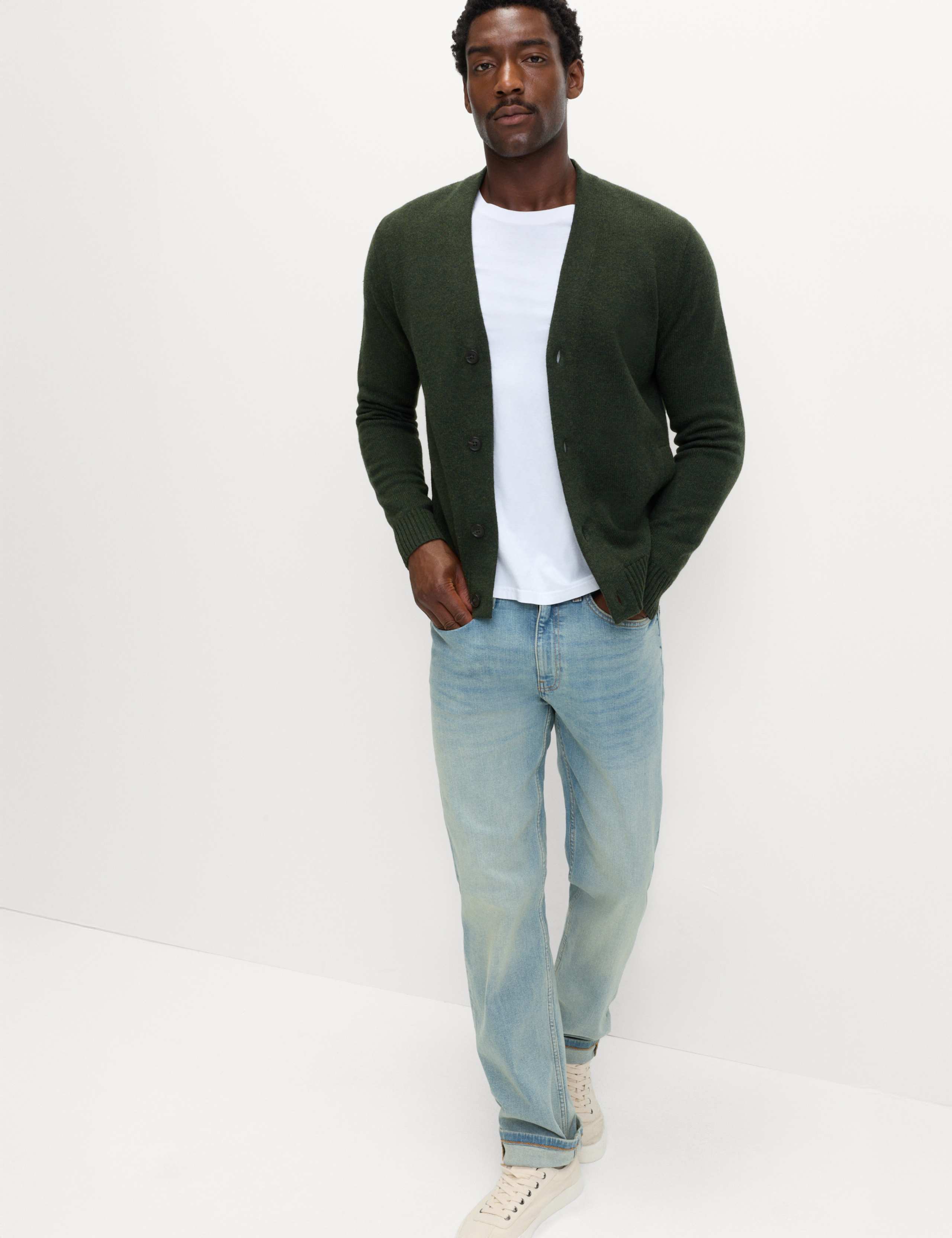 Lambswool Blend V-Neck Cardigan 3 of 5