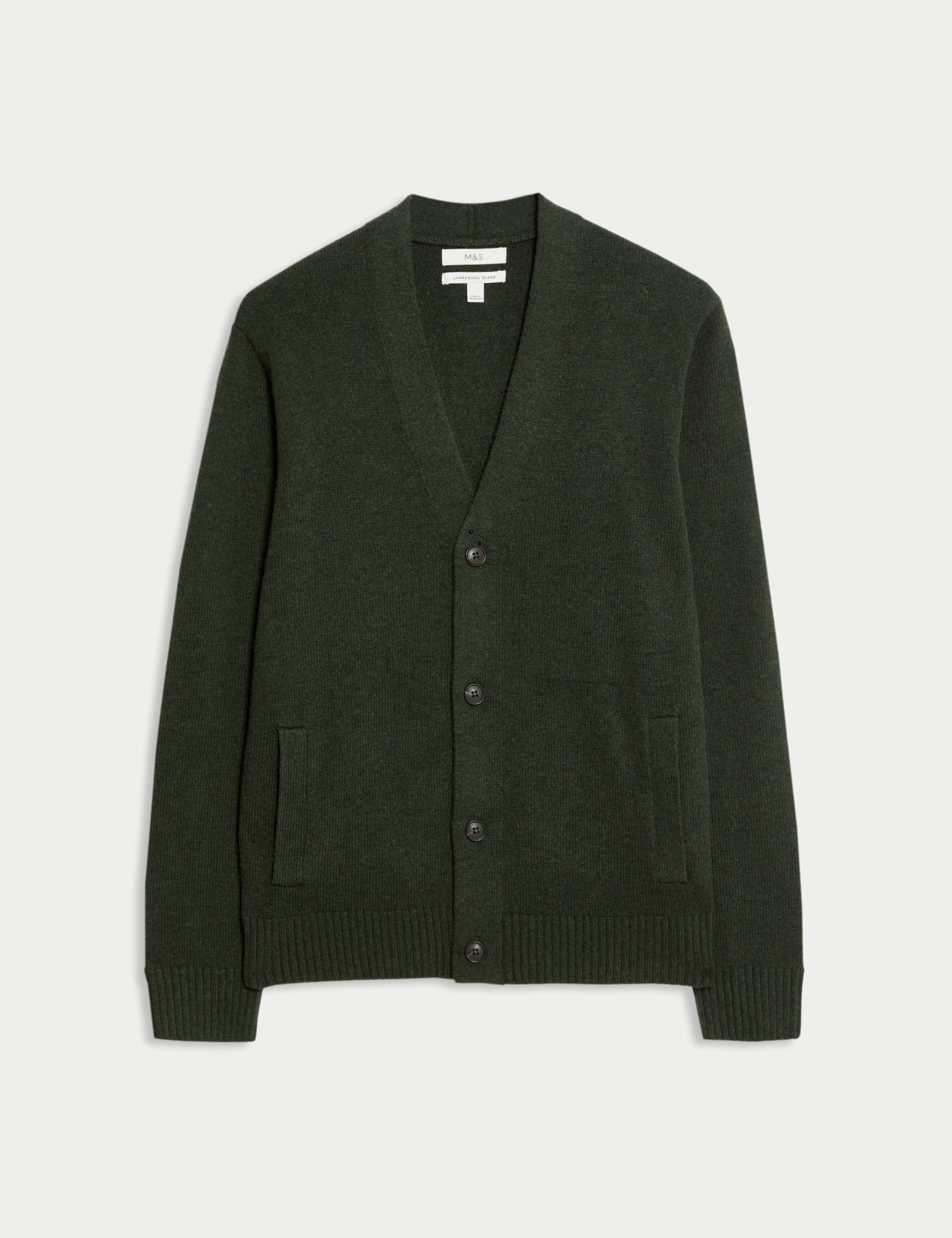 Lambswool Blend V-Neck Cardigan 2 of 5