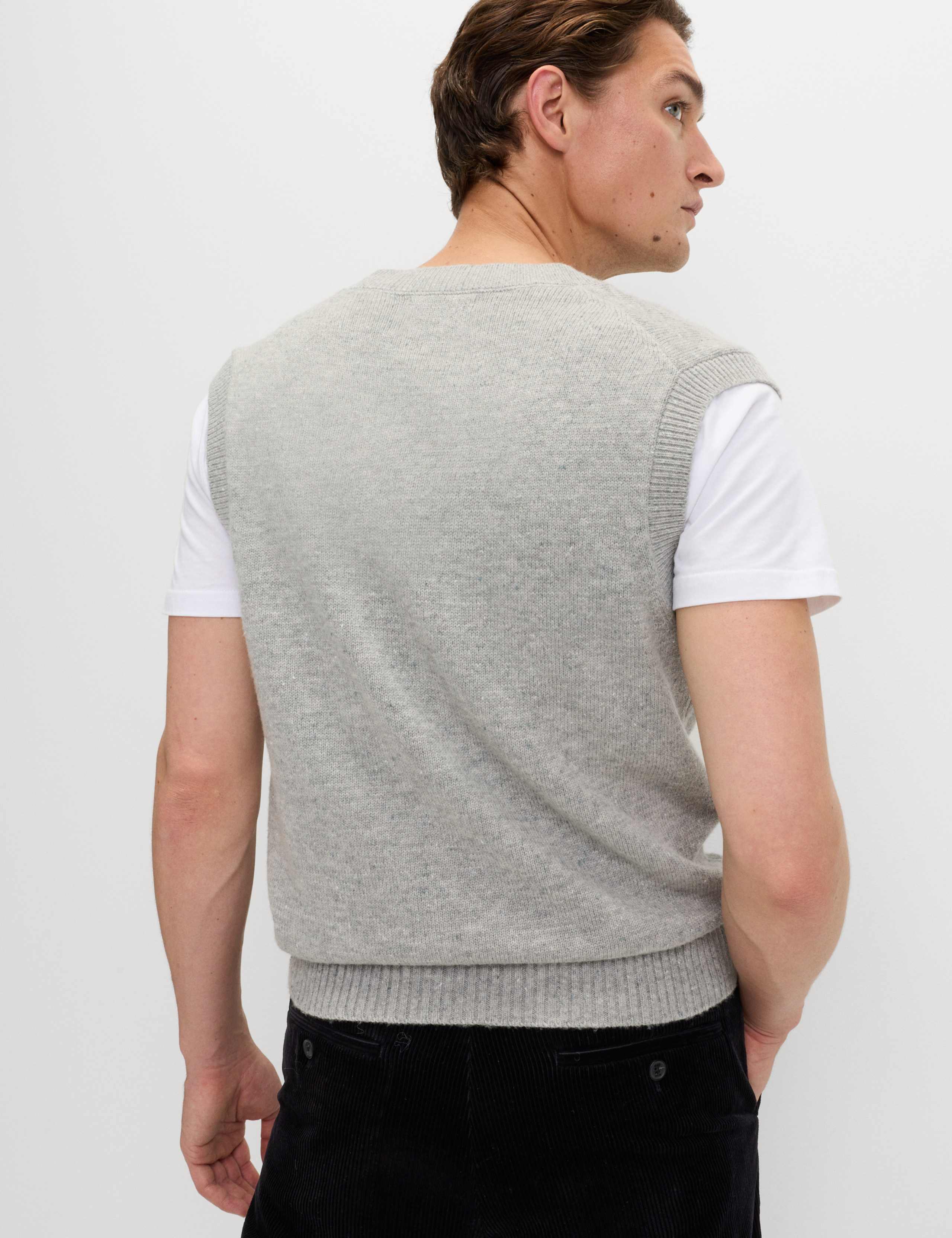 Lambswool Blend V-Neck Knitted Vest 5 of 5