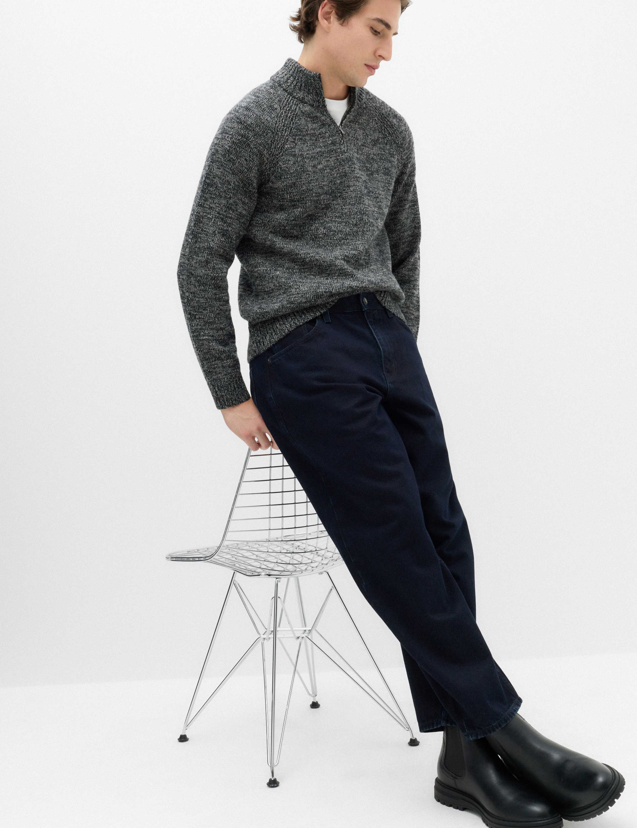 Lambswool Blend Regular Fit Half Zip Jumper 6 of 6
