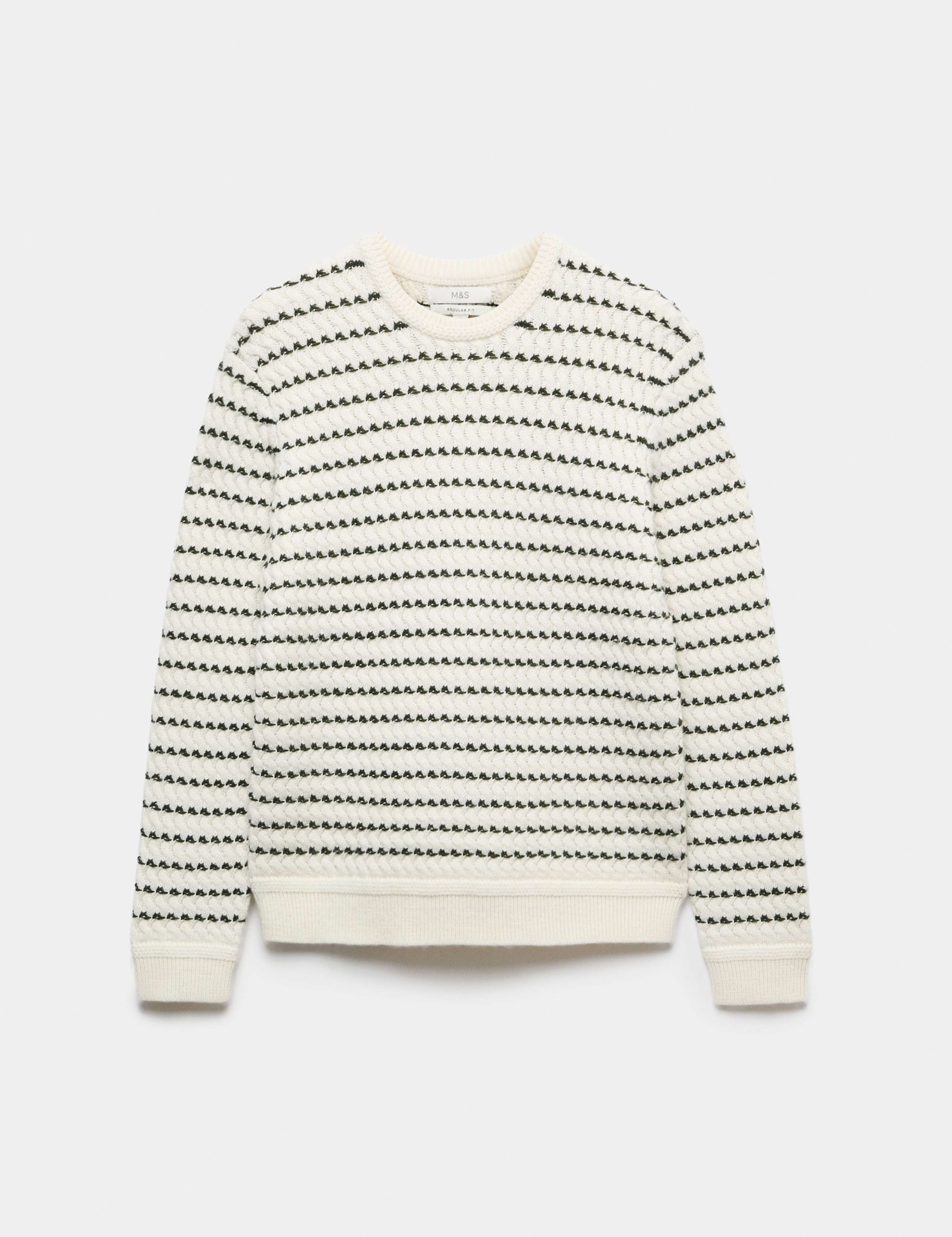 Wool Blend Striped Crew Neck Jumper 2 of 6