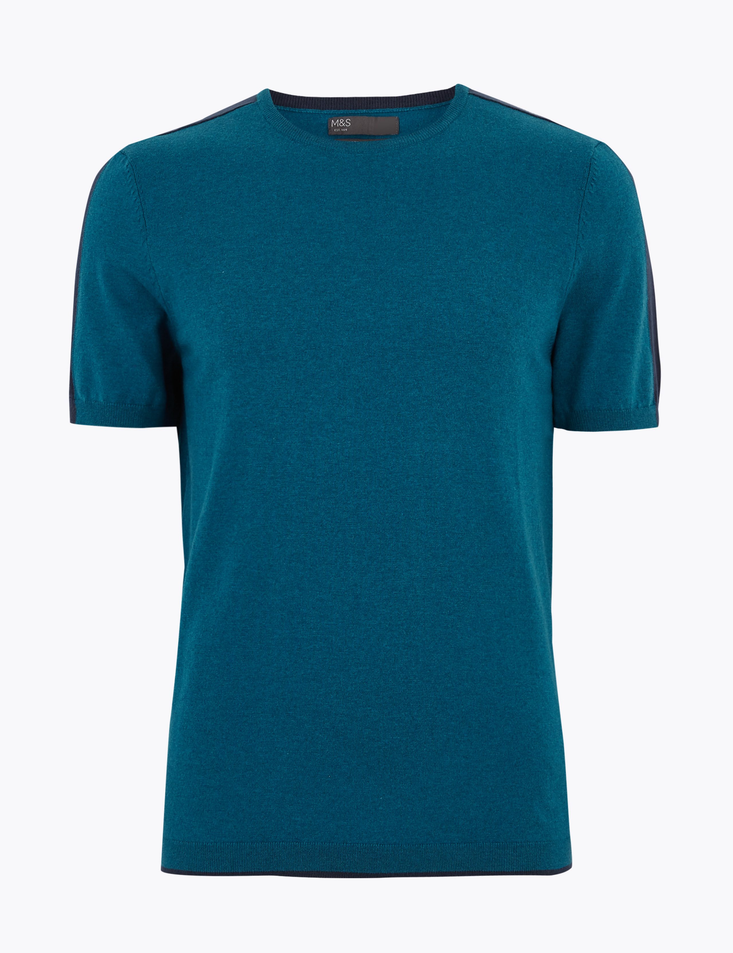 Cotton Arm Stripe Knitted T-Shirt 2 of 5