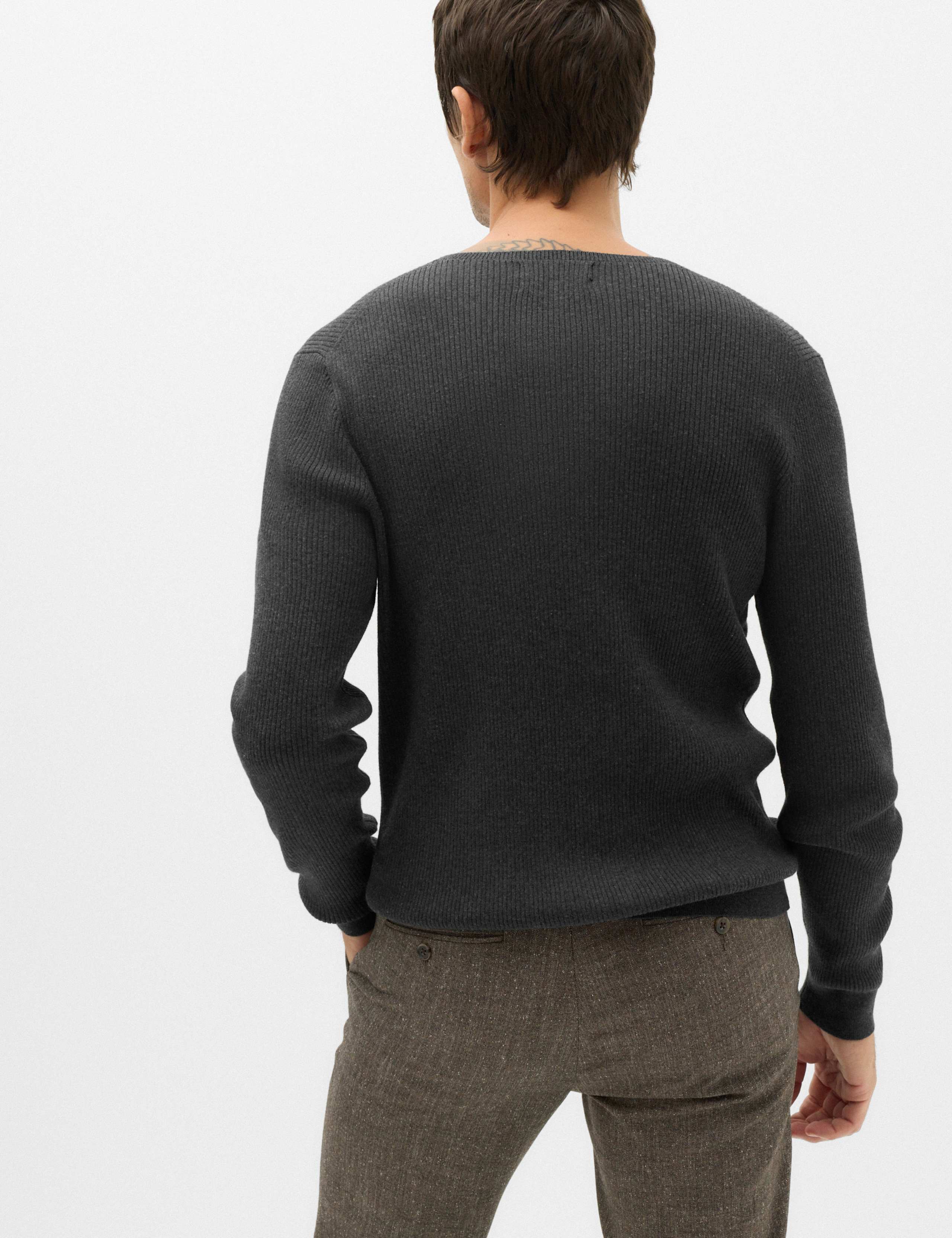 Cotton Blend Crew Neck Smart Jumper 5 of 7