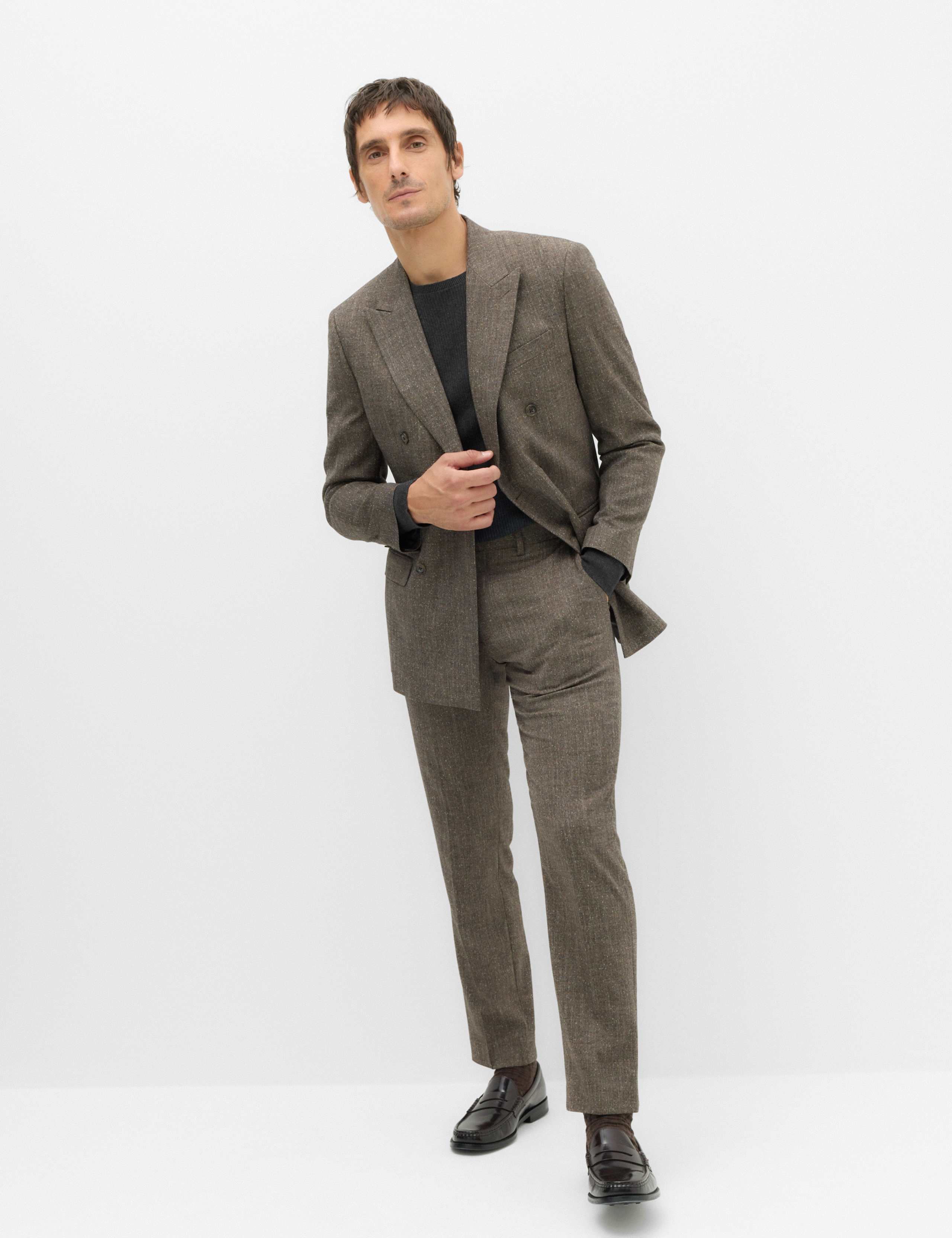 Cotton Blend Crew Neck Smart Jumper 6 of 7