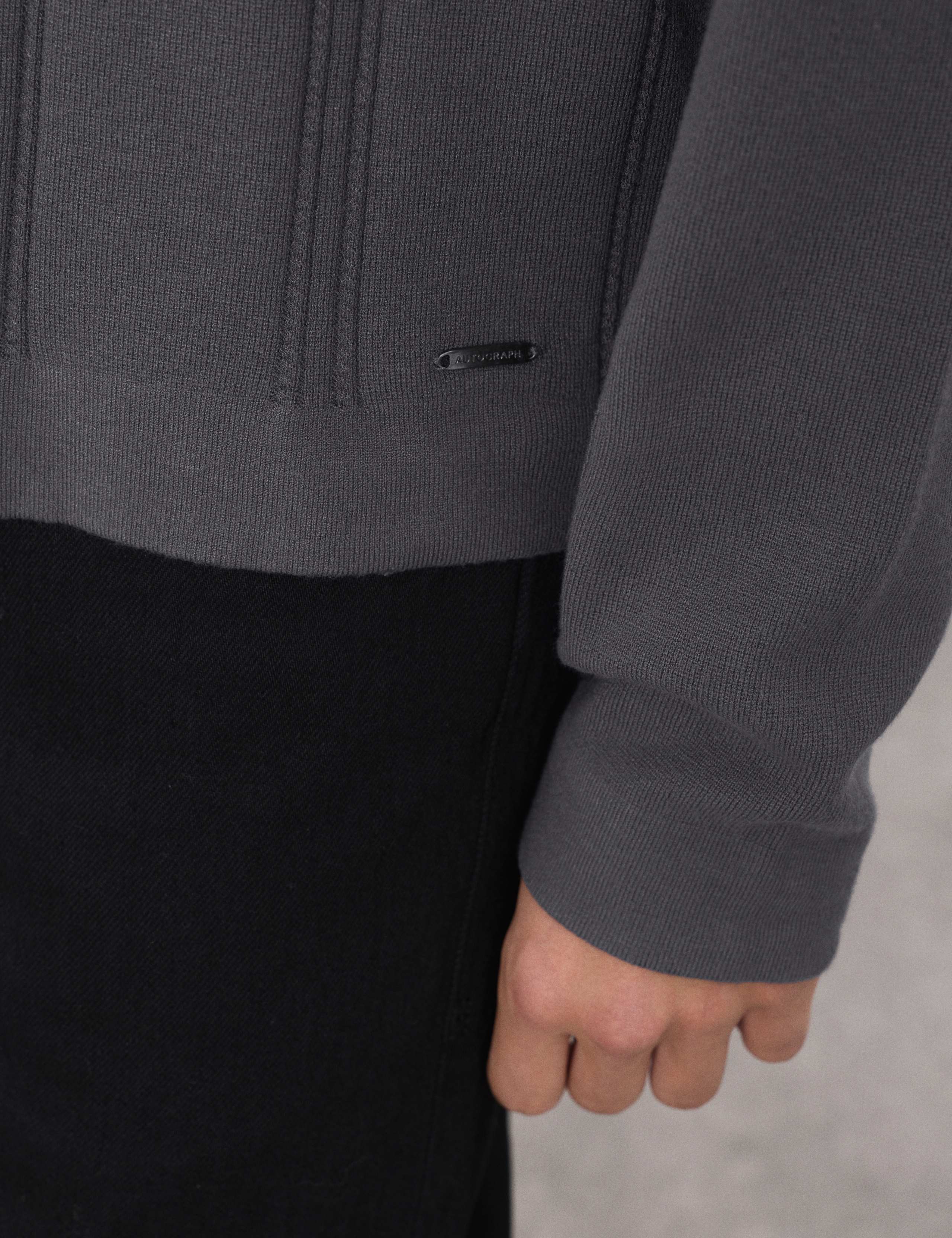 Relaxed Fit Vertical Stitch Knit Cardigan 6 of 7
