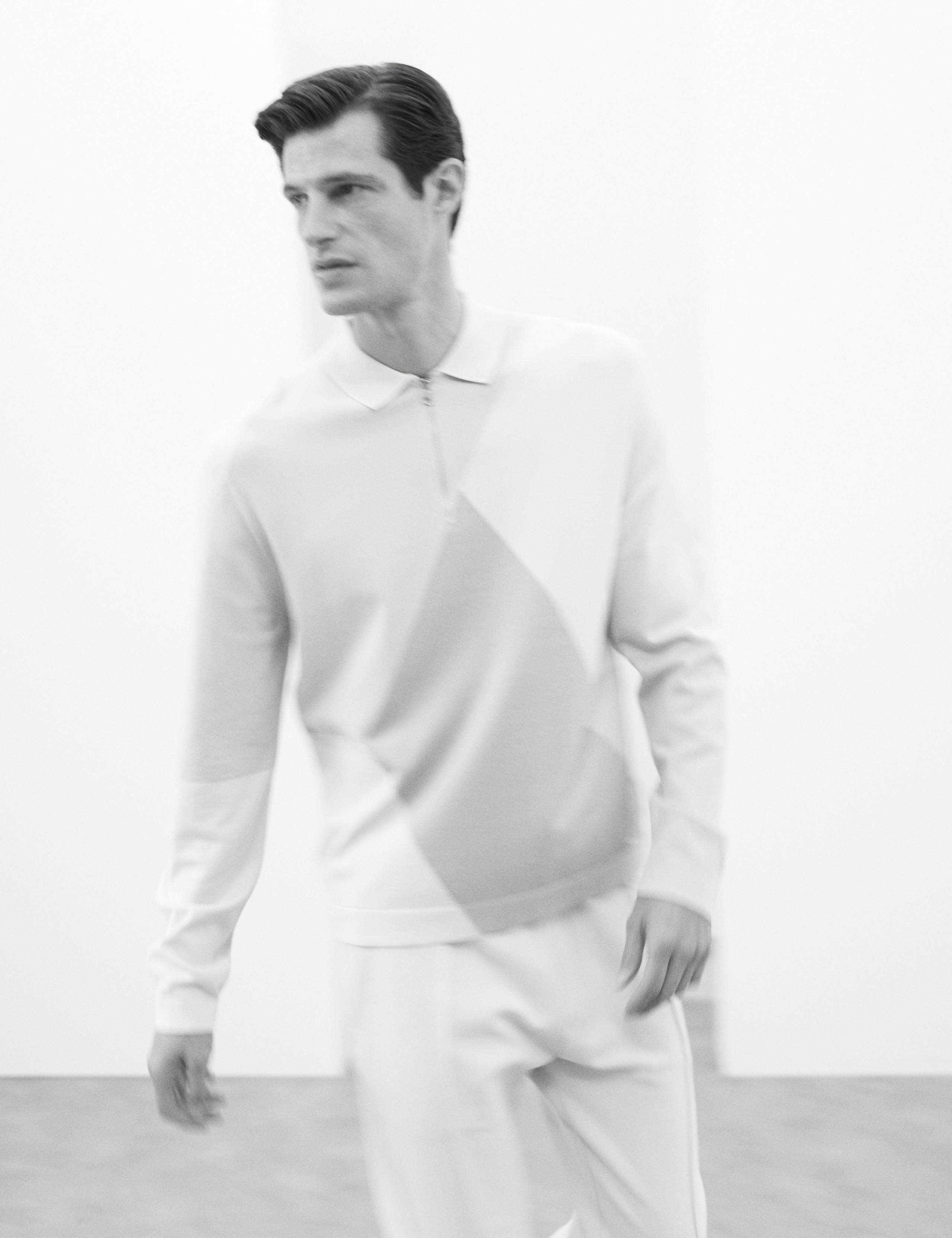 Half zip Long Sleeve Knitted Polo Shirt 3 of 5