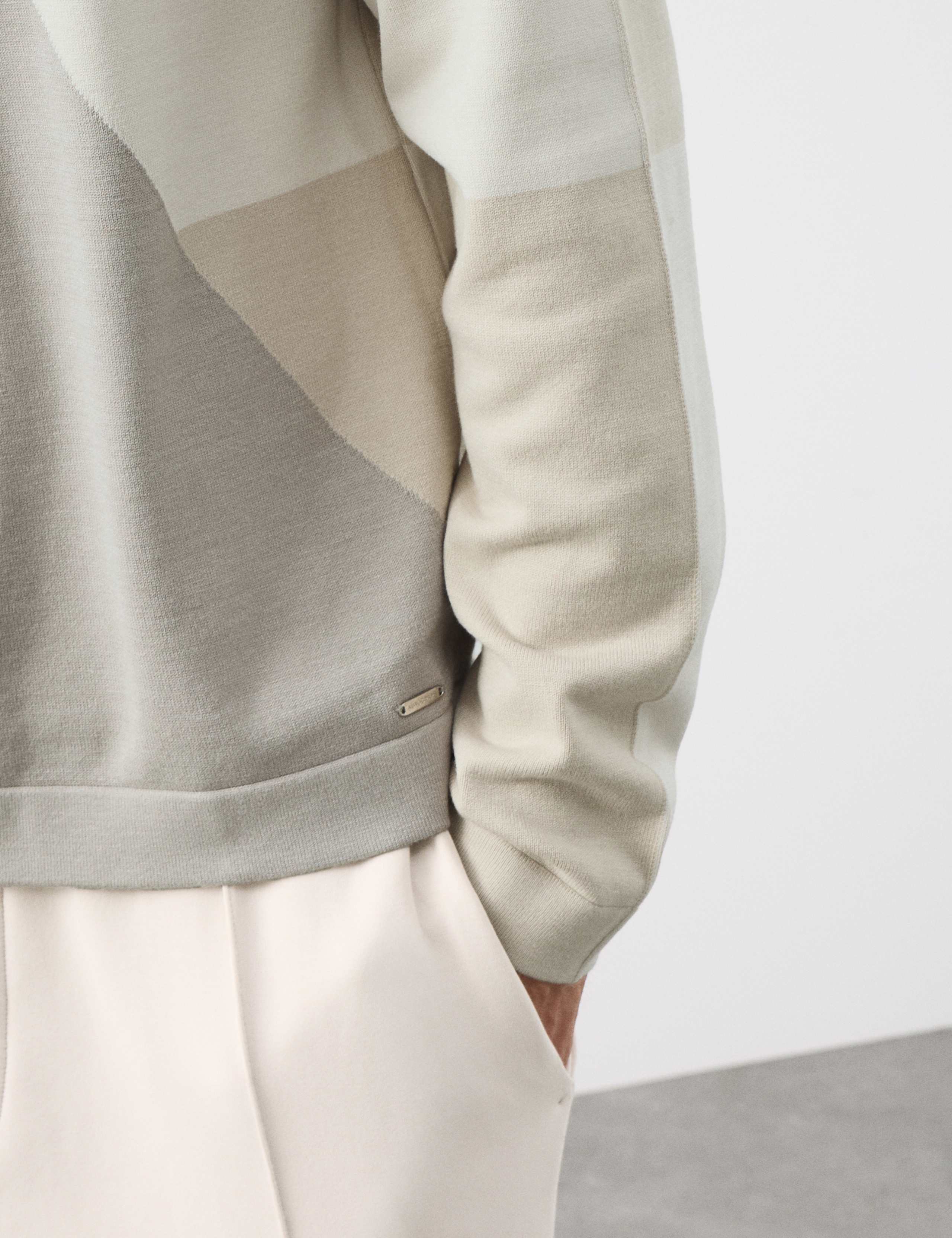 Colour Block Collared Neck Half Zip Jumper 5 of 5