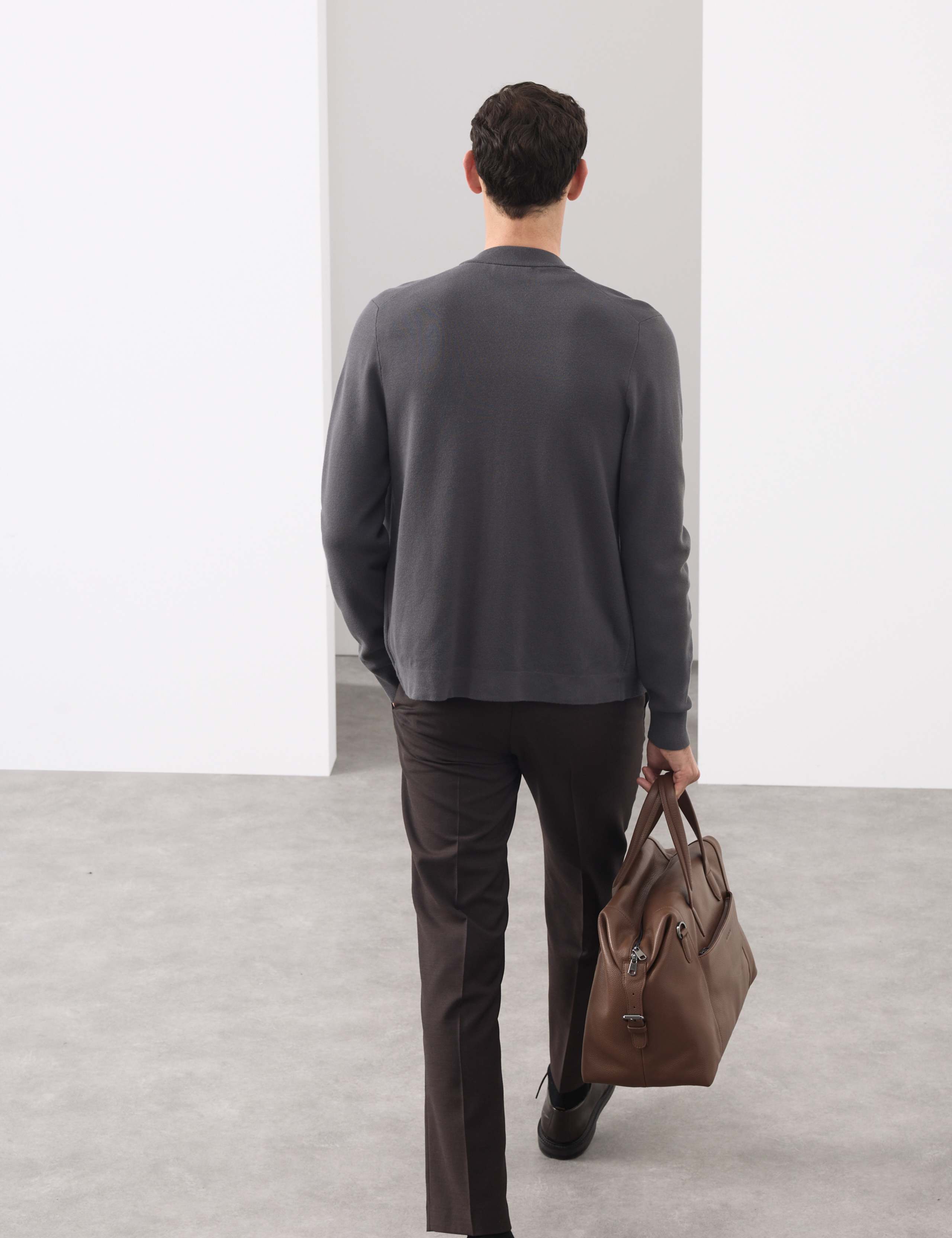 Milano-Knit Baseball Neck Bomber Jacket 4 of 6