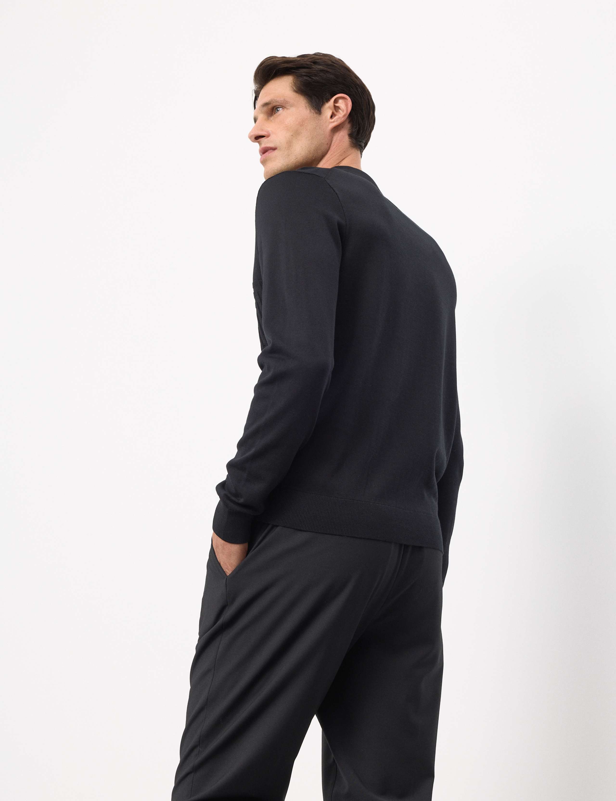 Mercerised Cotton Geometric Half Zip Polo 4 of 7