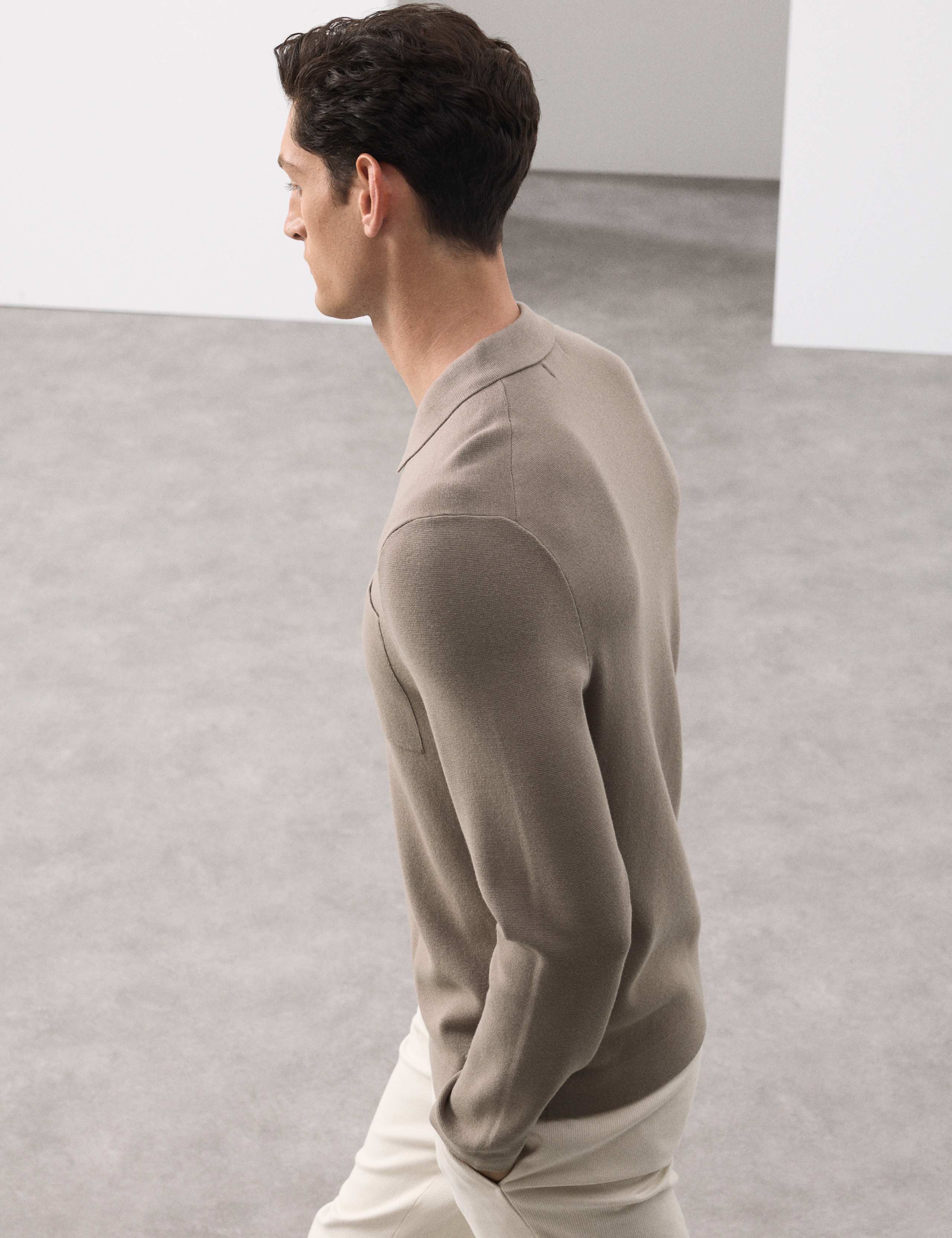 Milano Knit Relaxed Half Zip Polo Shirt 5 of 6