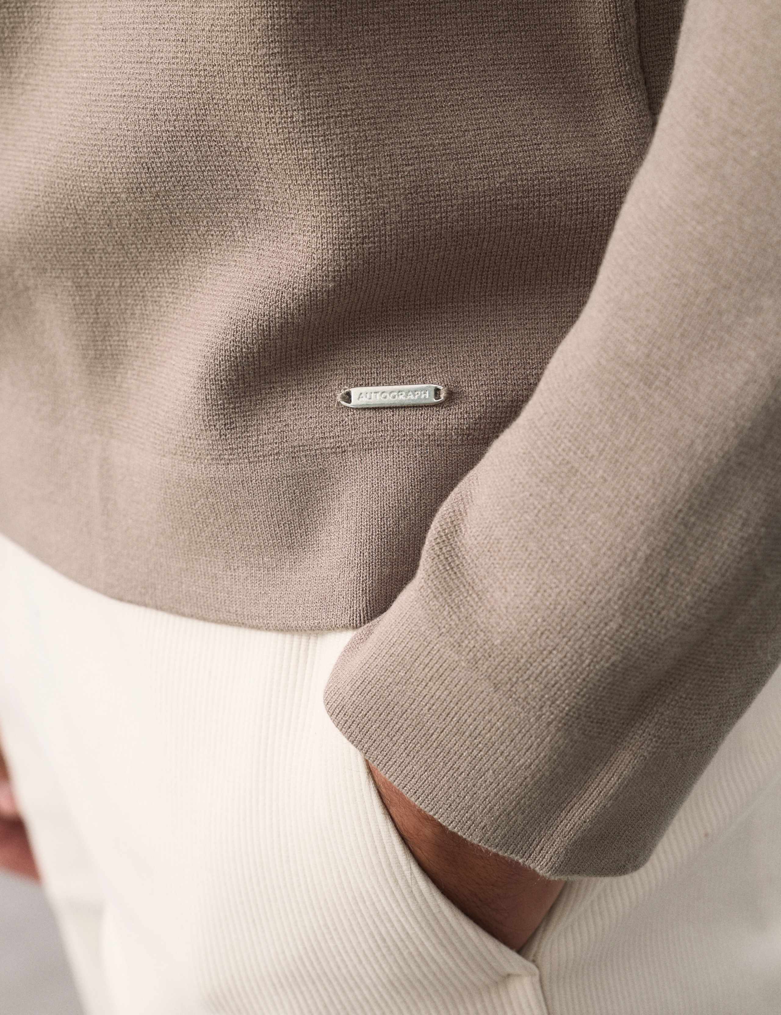 Milano Knit Relaxed Half Zip Polo Shirt 6 of 6