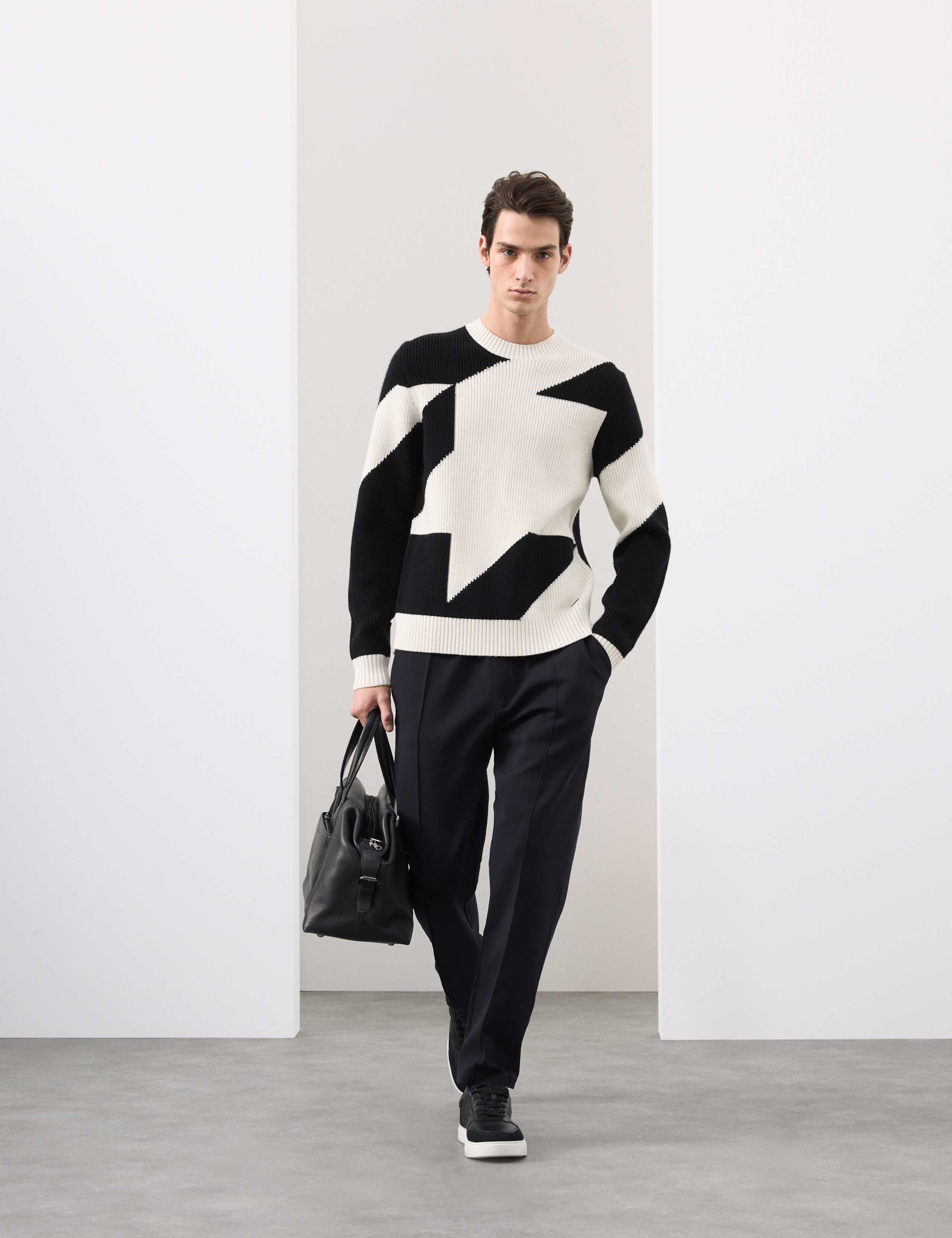 Mercerised Wool Rich Crew Neck Jumper 3 of 7