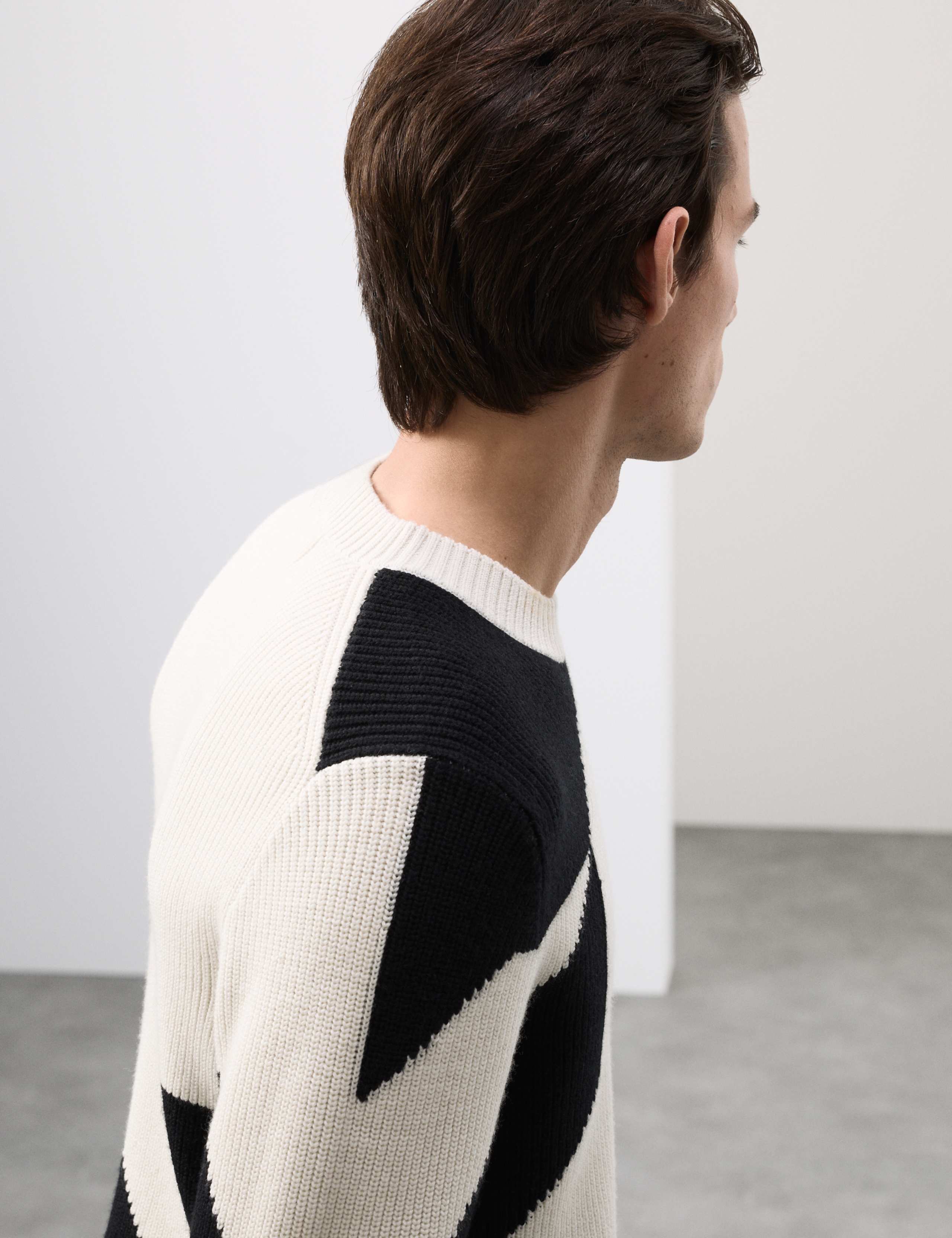 Mercerised Wool Rich Crew Neck Jumper 6 of 7