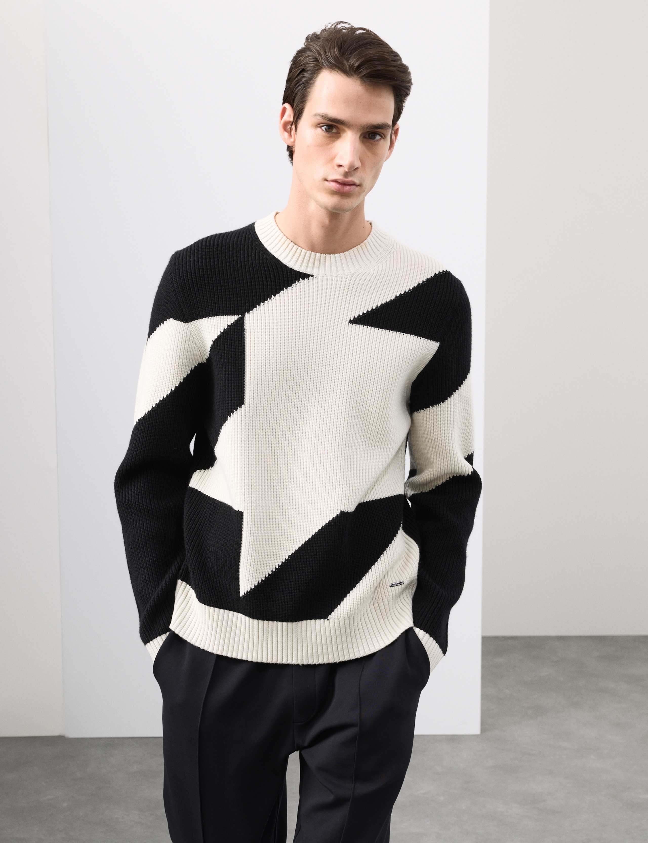 Mercerised Wool Rich Crew Neck Jumper 7 of 7
