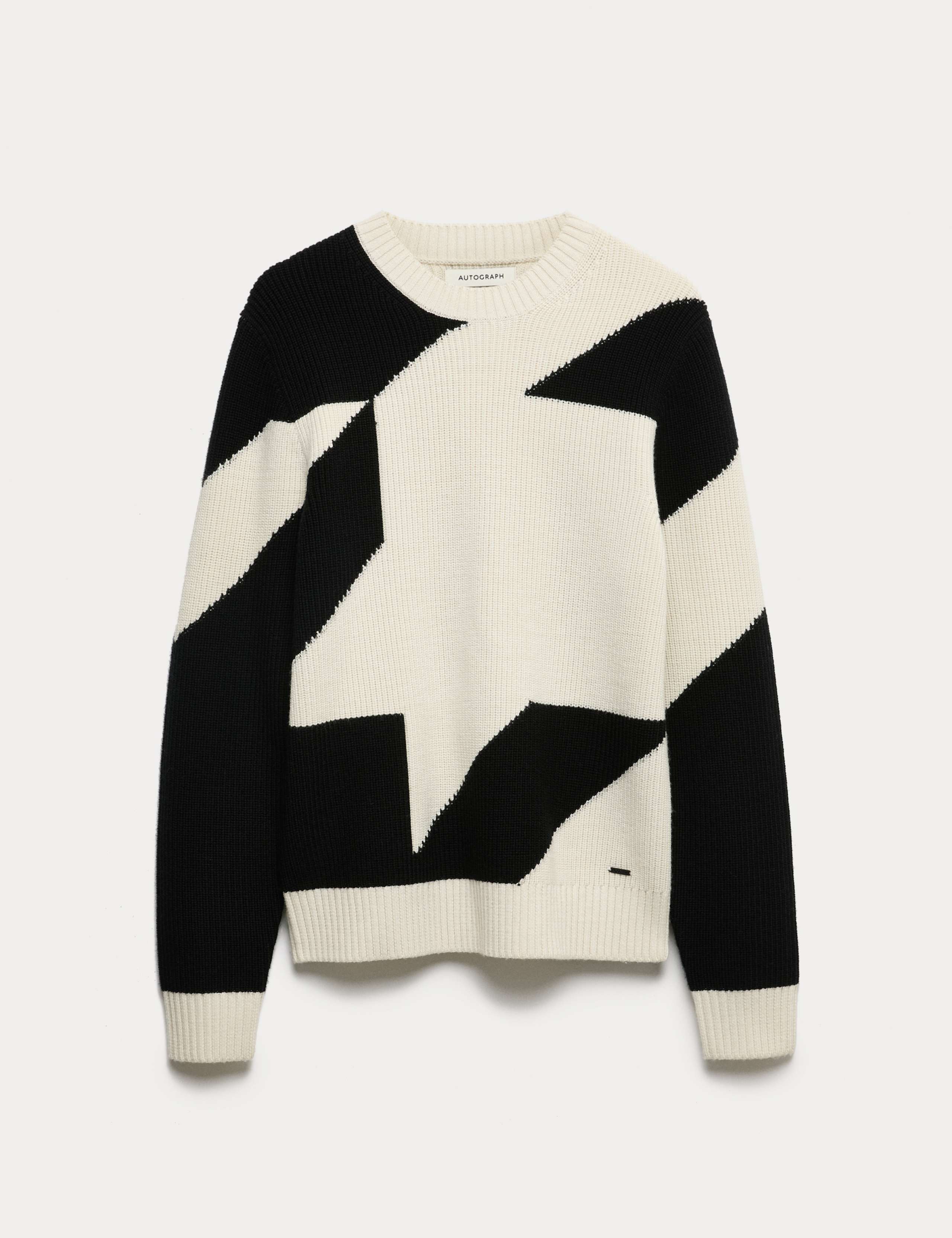 Mercerised Wool Rich Crew Neck Jumper 2 of 7
