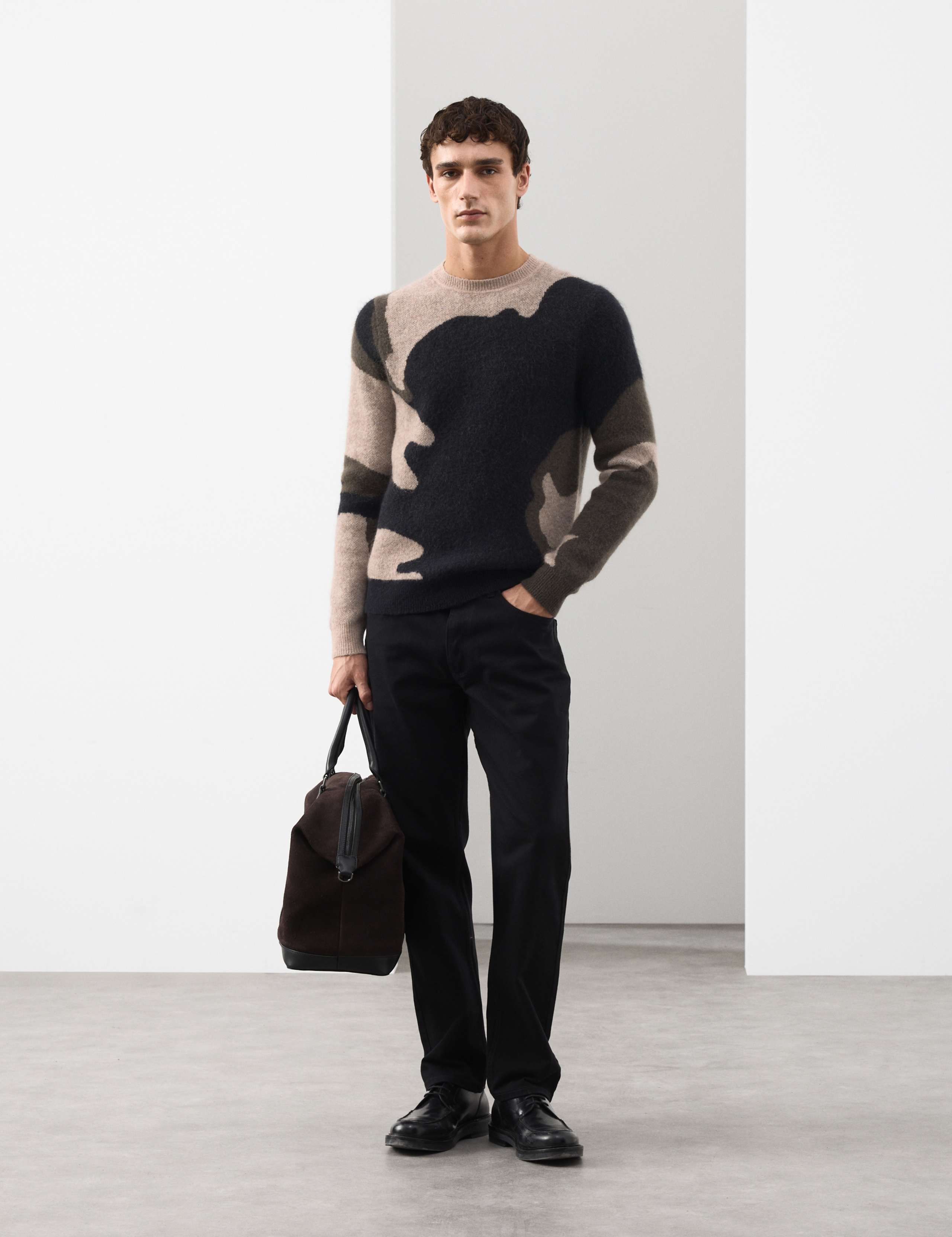 Merino Wool Rich Patterned Jumper with Mohair 3 of 7