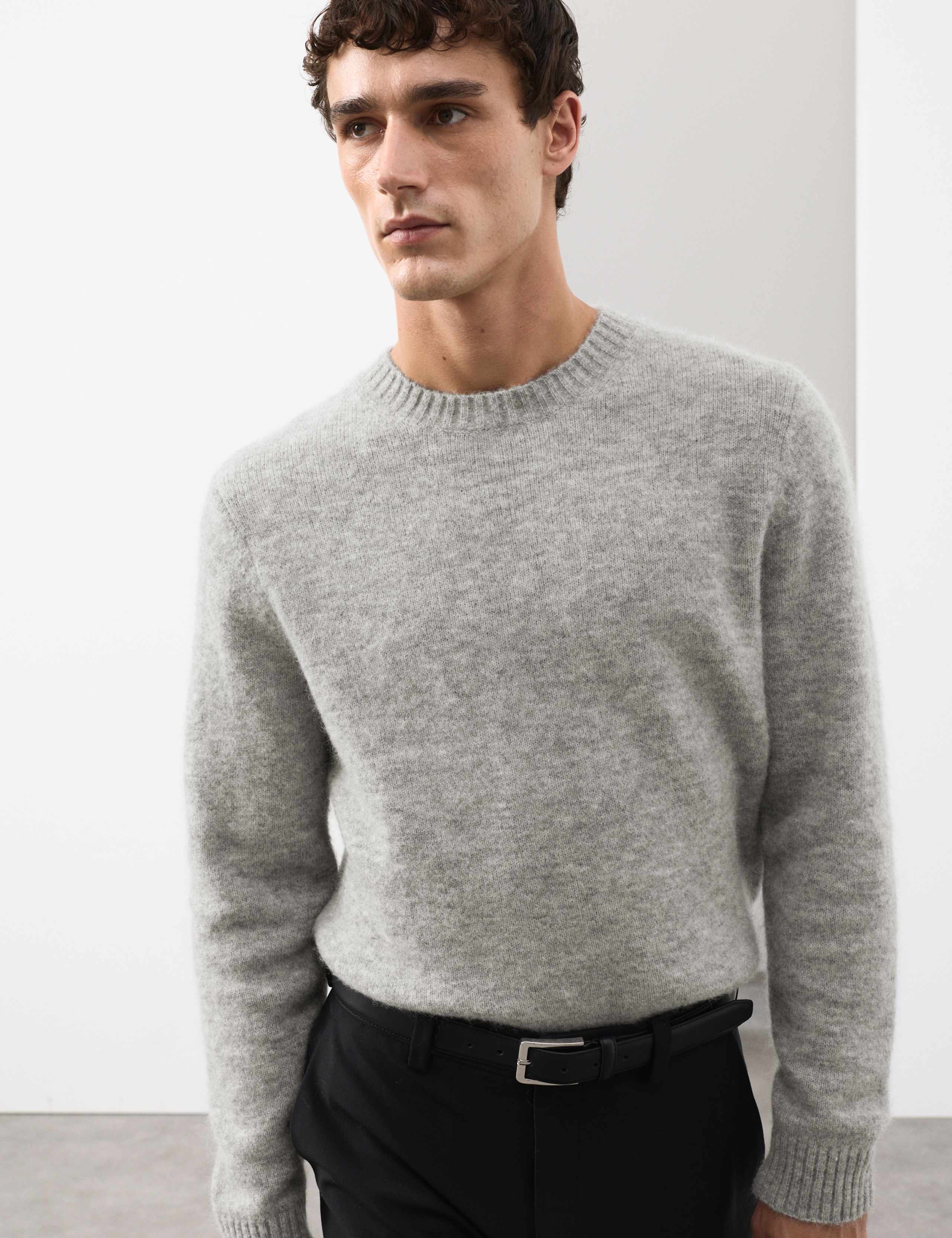 Merino Mohair Blend Relaxed Crew Jumper 4 of 7
