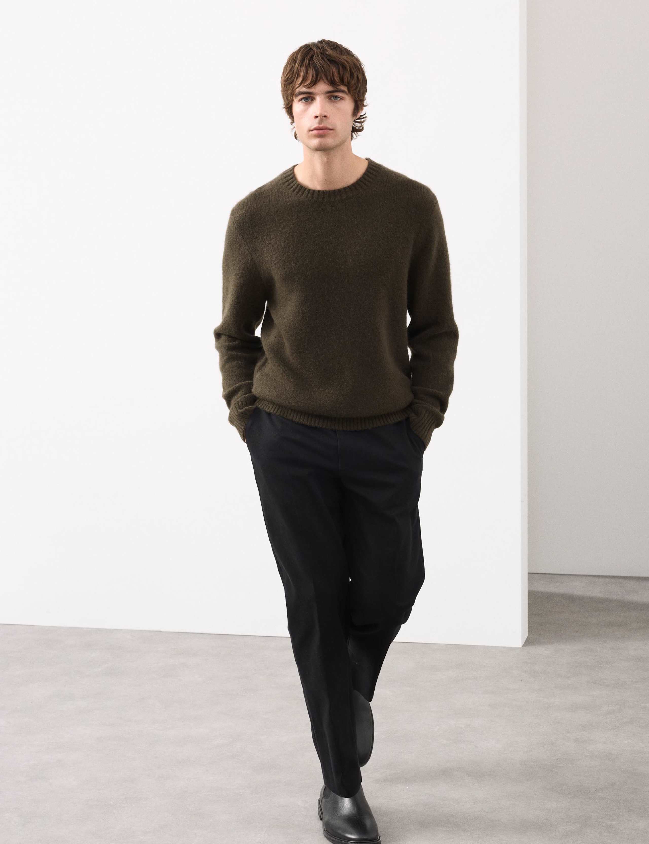 Merino Mohair Blend Relaxed Crew Jumper 4 of 6