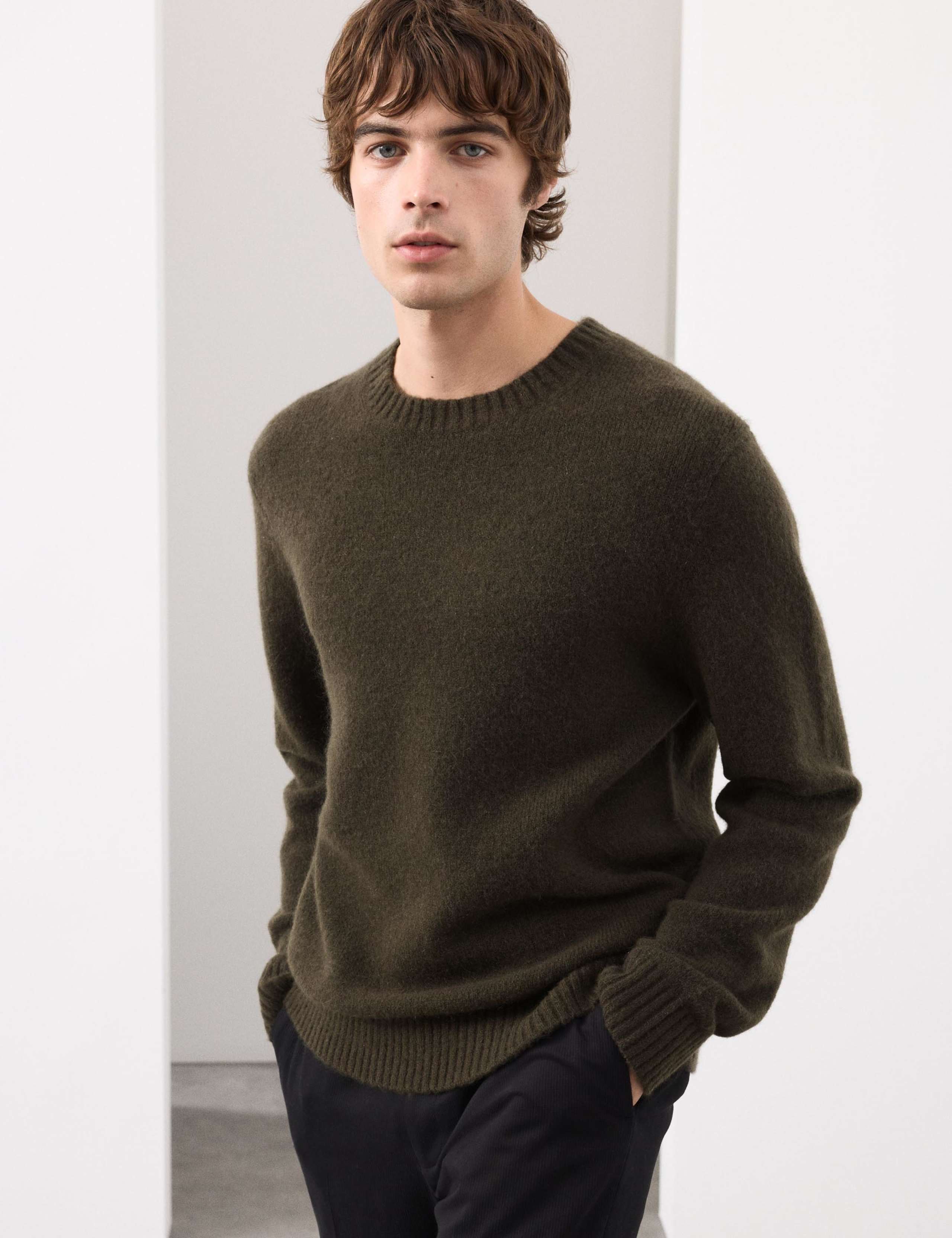 Merino Mohair Blend Relaxed Crew Jumper 6 of 6