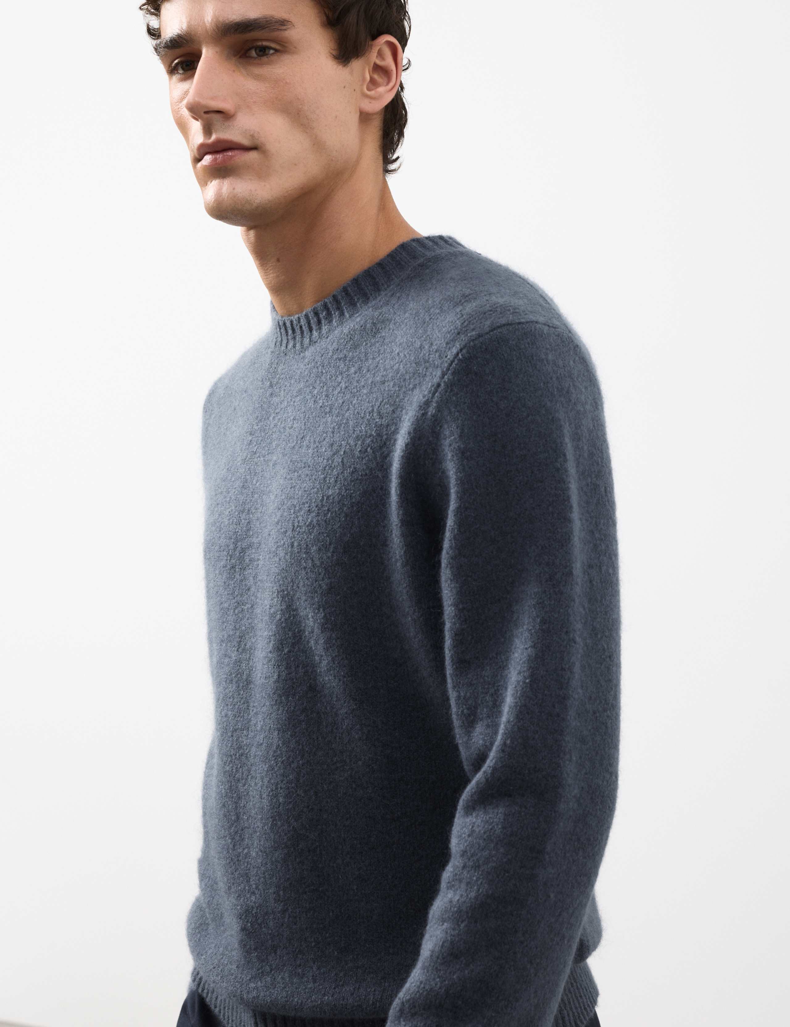 Merino Mohair Blend Relaxed Crew Jumper 5 of 7
