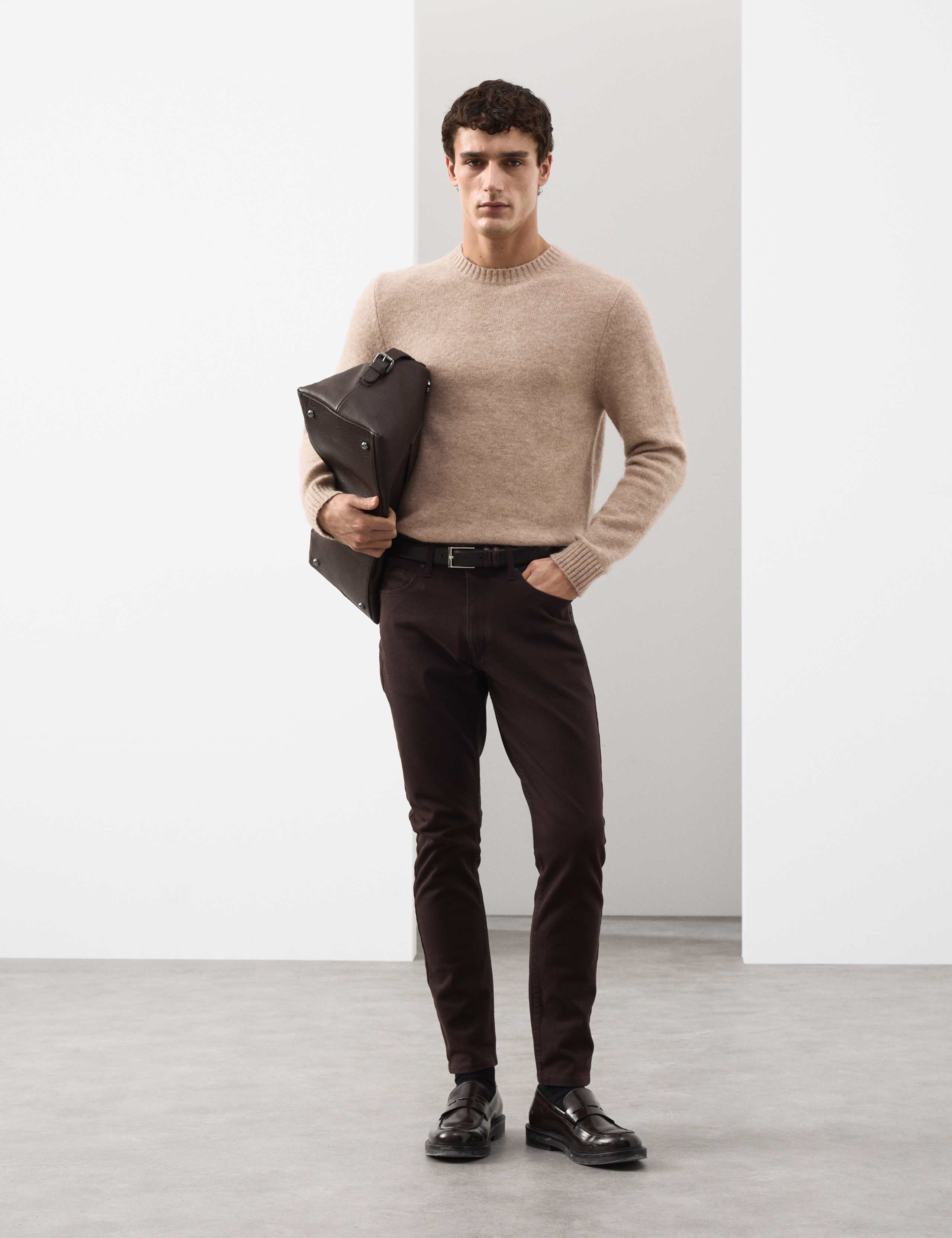 Merino Mohair Blend Relaxed Crew Jumper 3 of 7