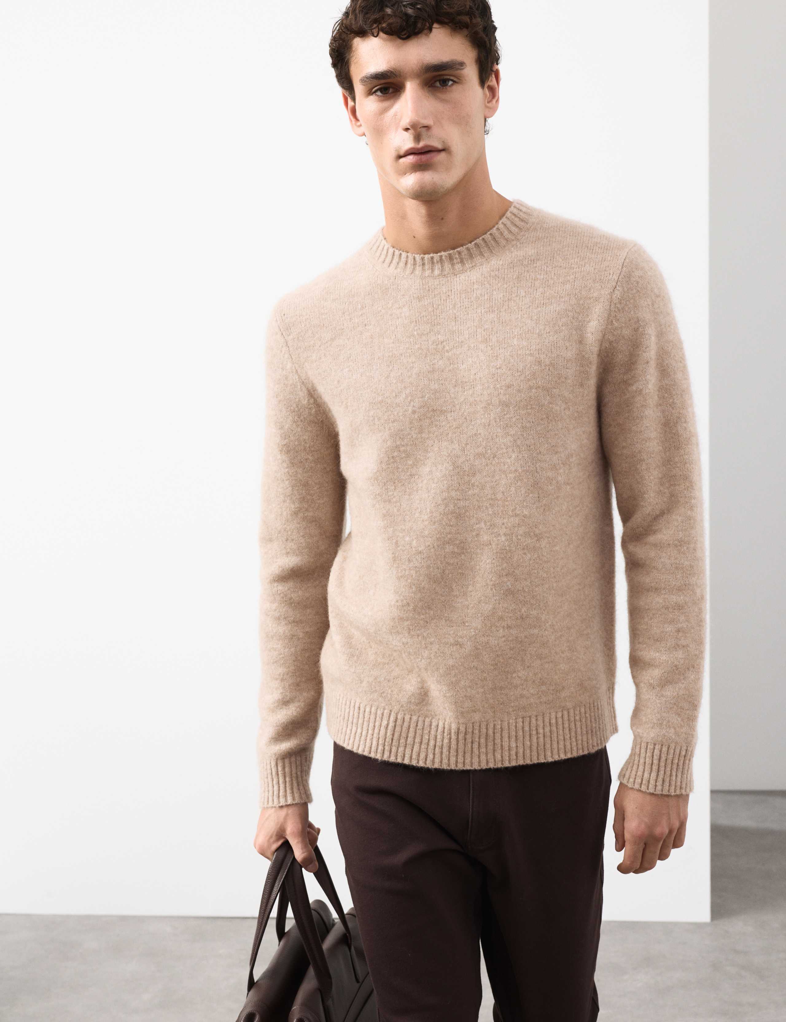 Merino Mohair Blend Relaxed Crew Jumper 5 of 7
