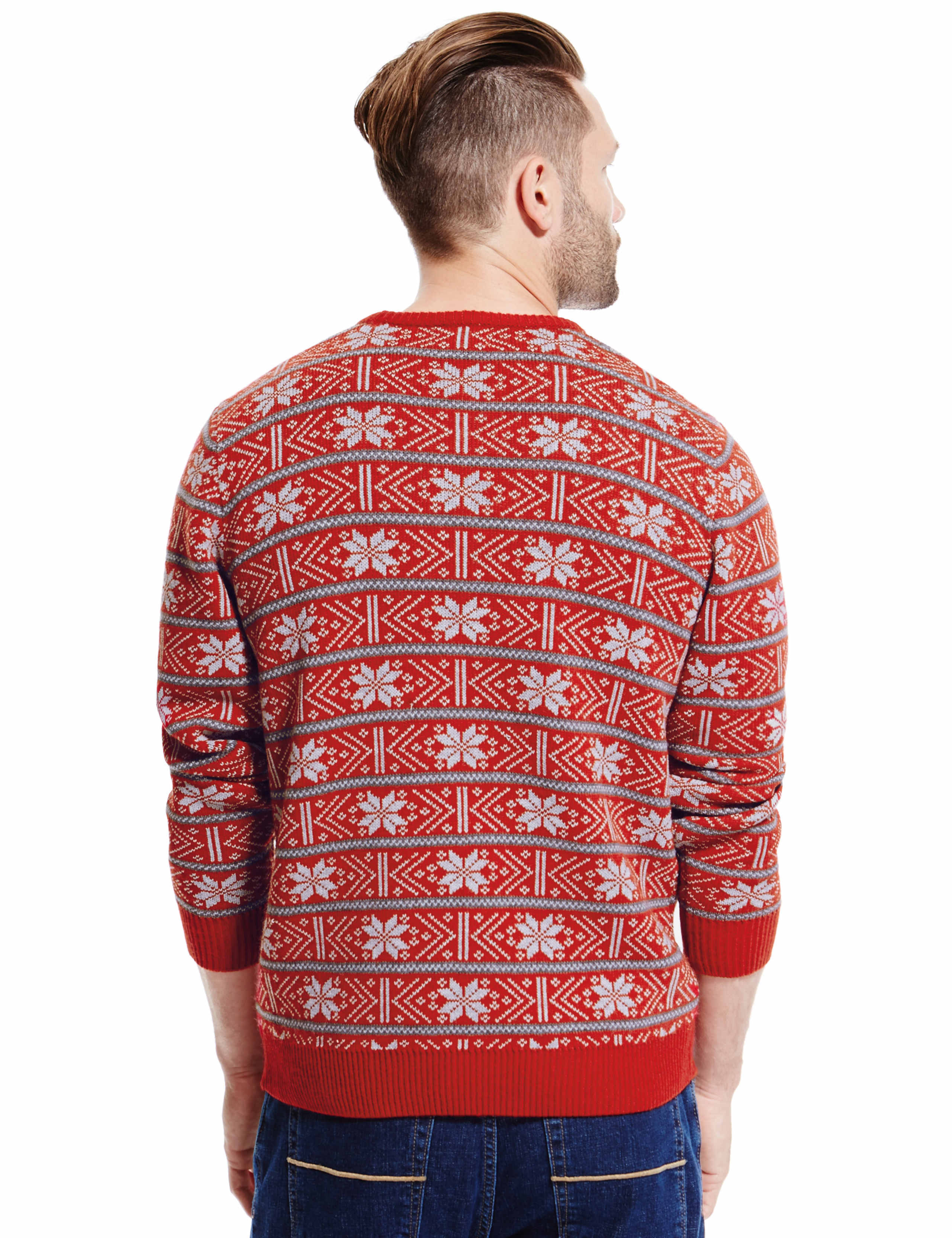 Christmas Snowflake Stag Jumper 3 of 3