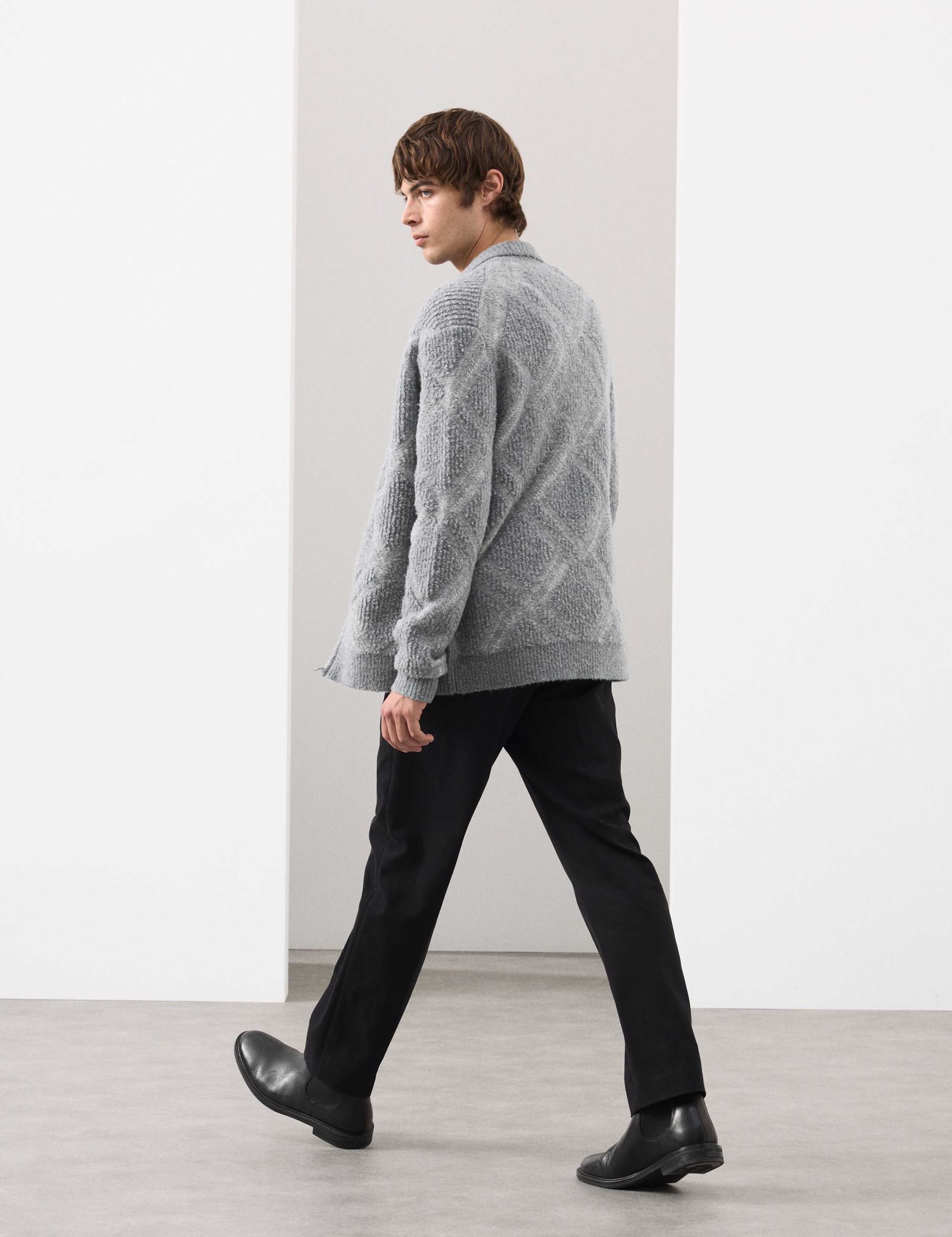 Merino Wool Rich Boucle Zip Up Jacket 6 of 6